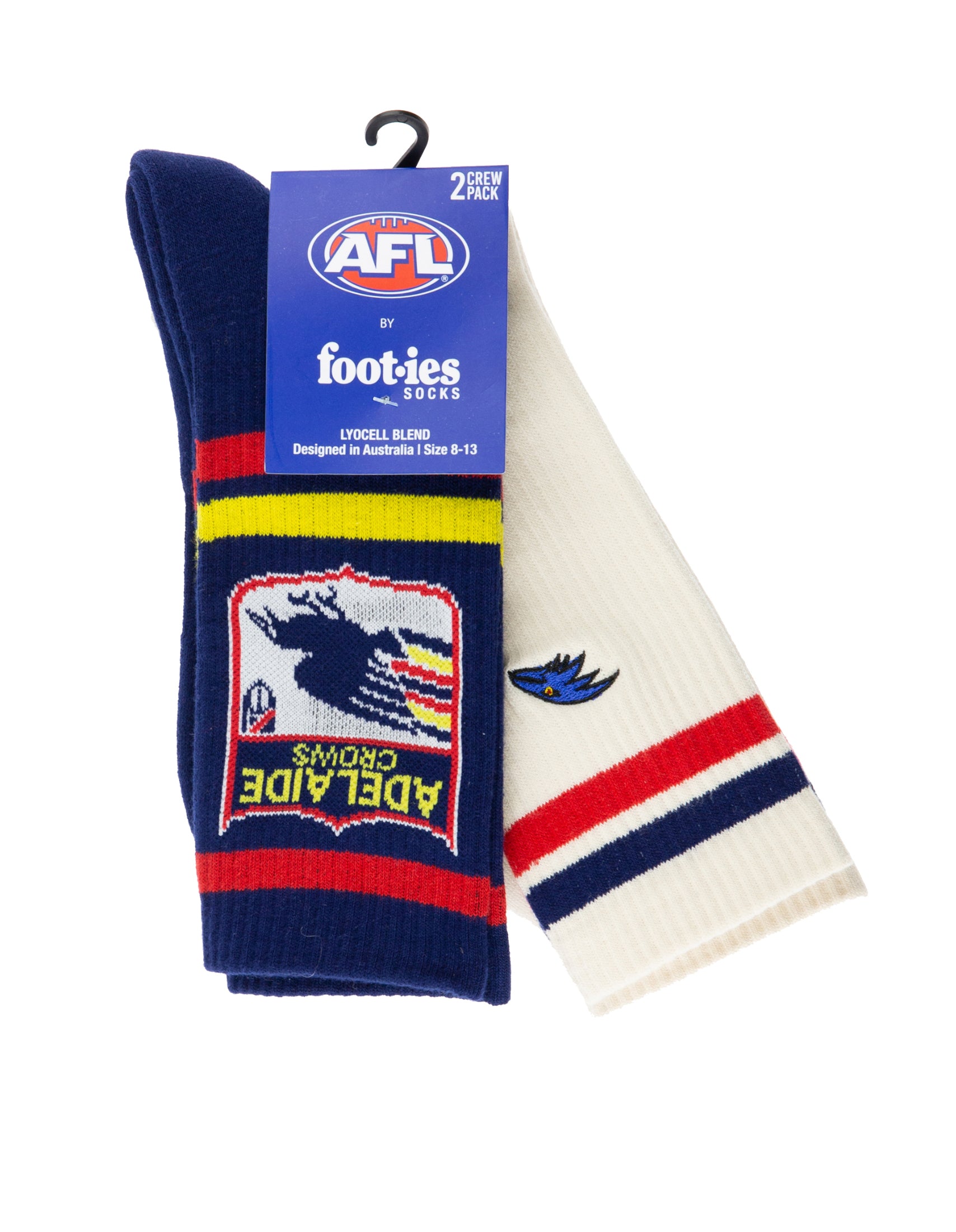 Adelaide Crows Icons 2 Pack Sneaker Socks