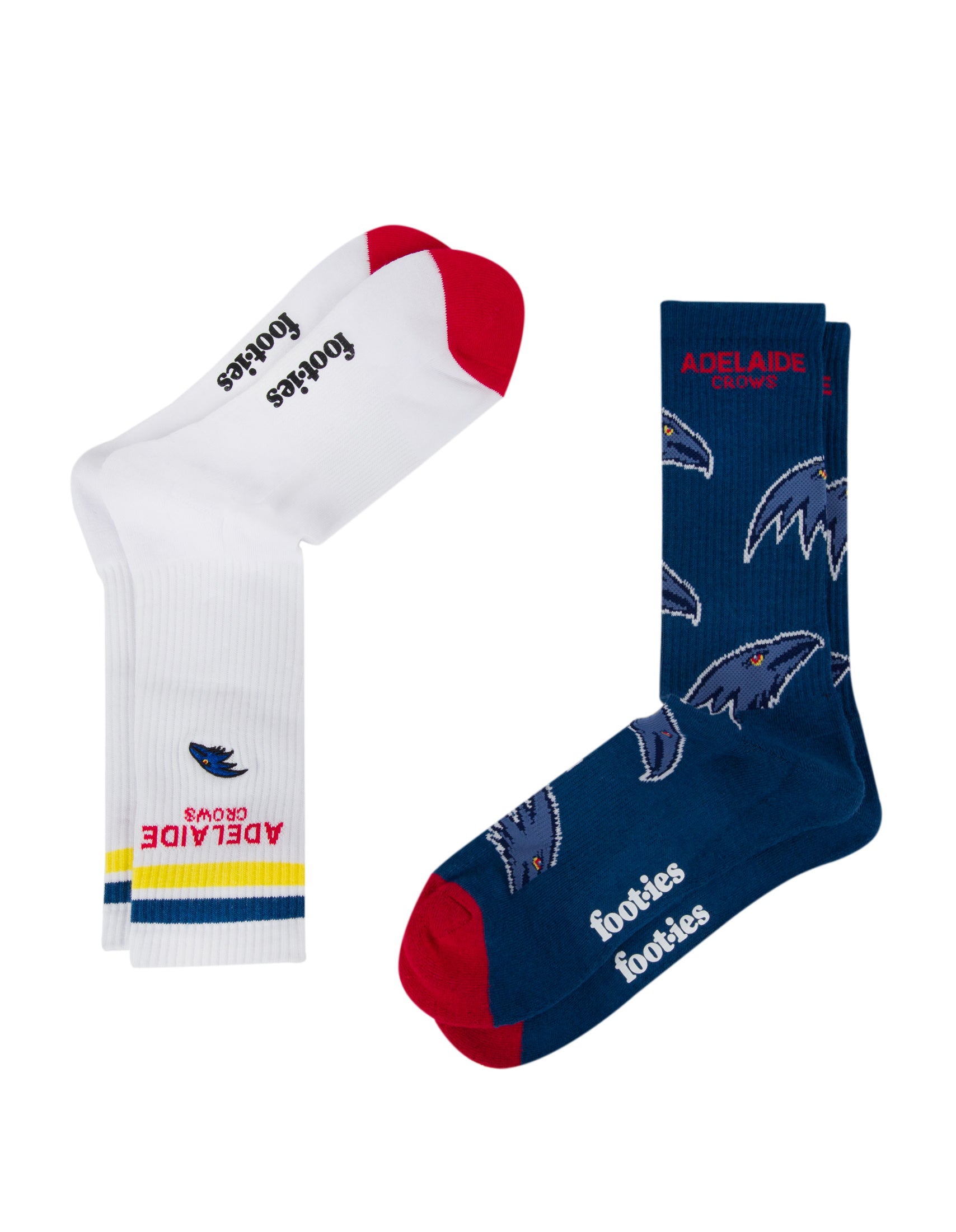 Adelaide Crows Mascot Sneaker 2 Pack Socks