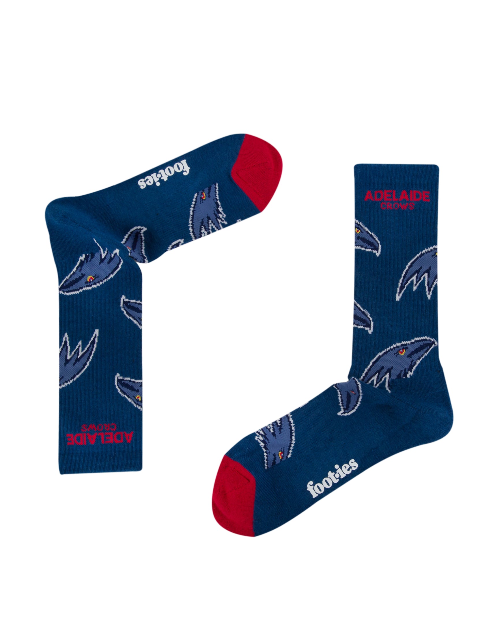 Adelaide Crows Mascot Sneaker 2 Pack Socks