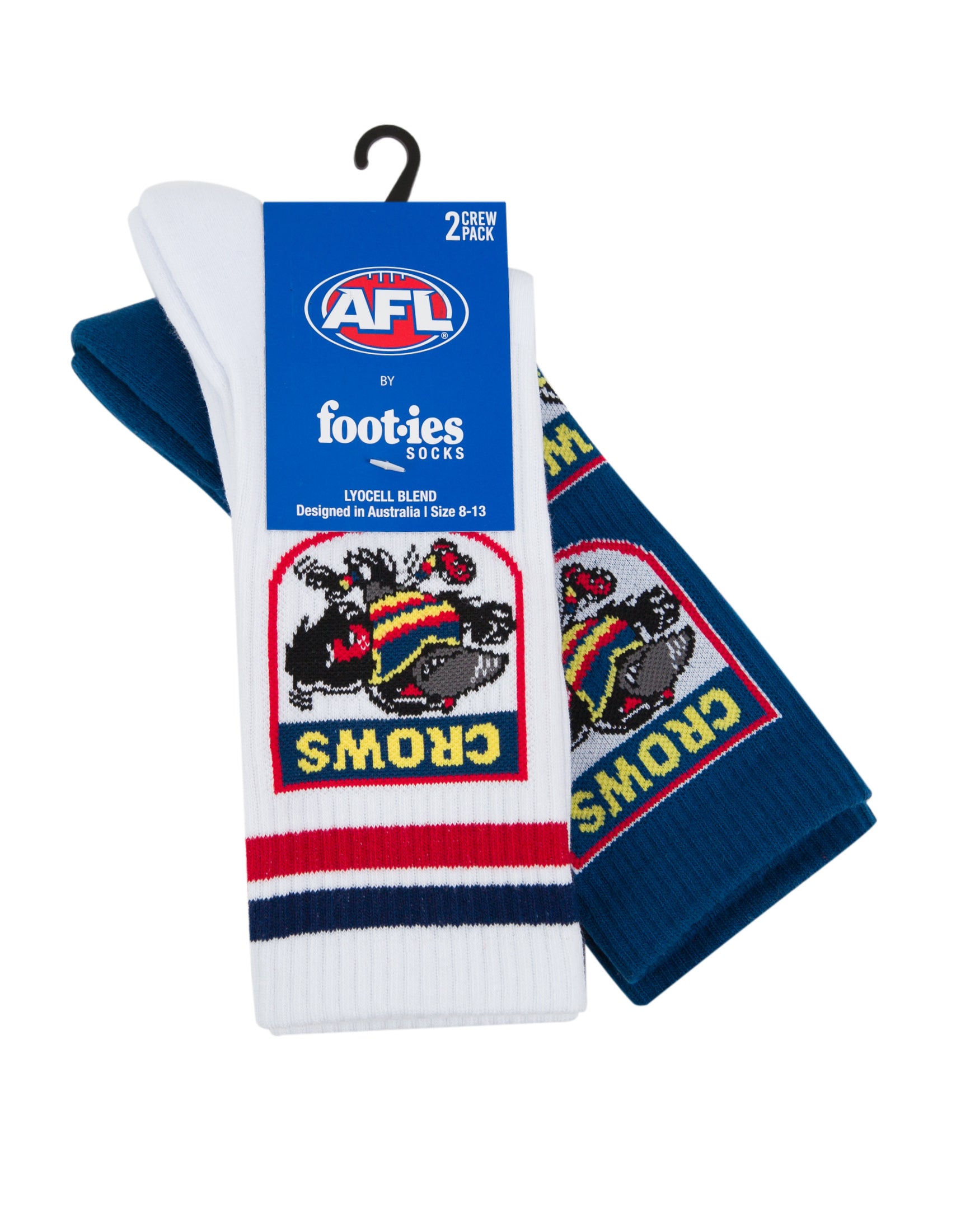 Adelaide Crows Retro Sneaker Sock 2 Pack