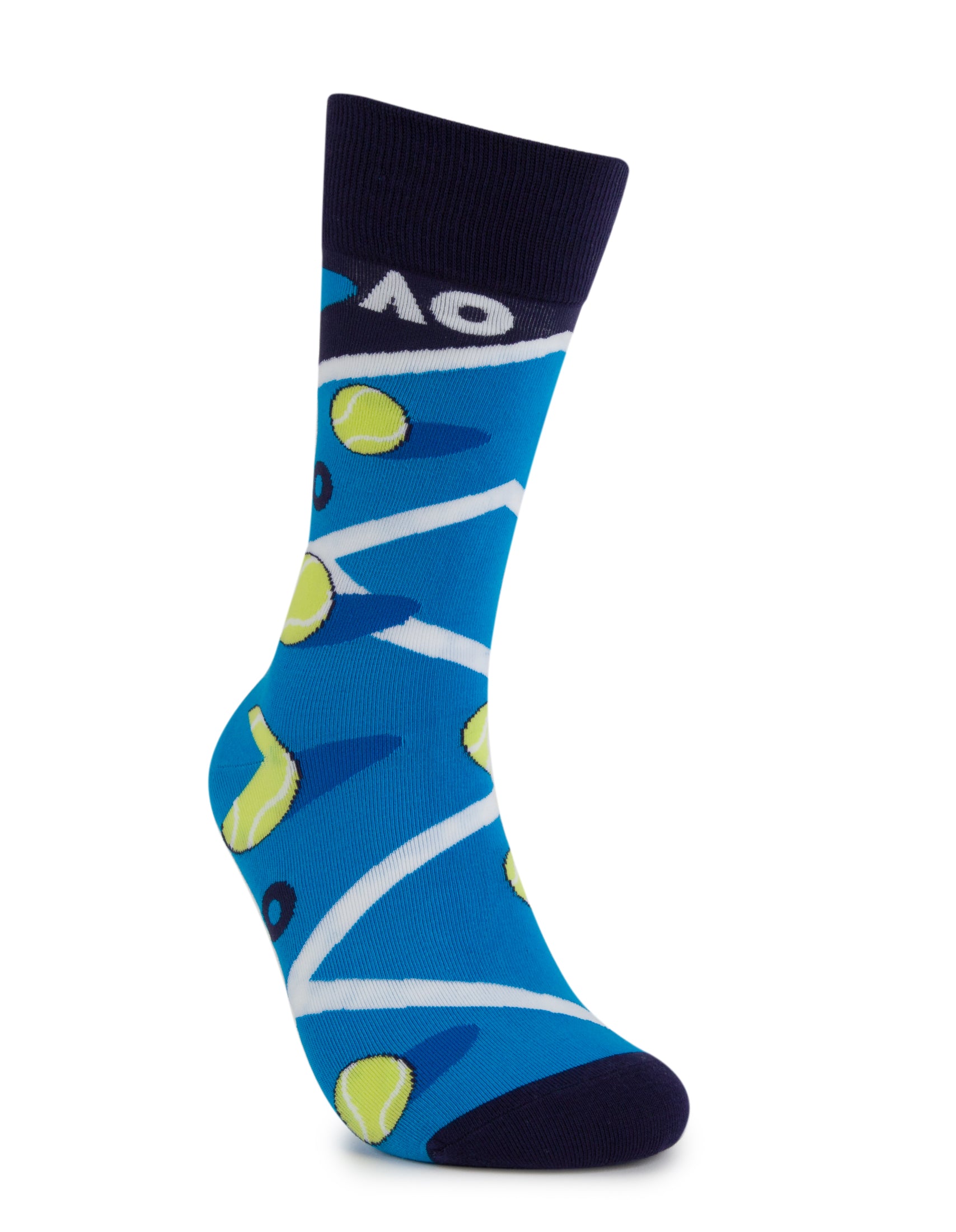 Australian Open Slam Crew Organic Cotton Novelty Sock