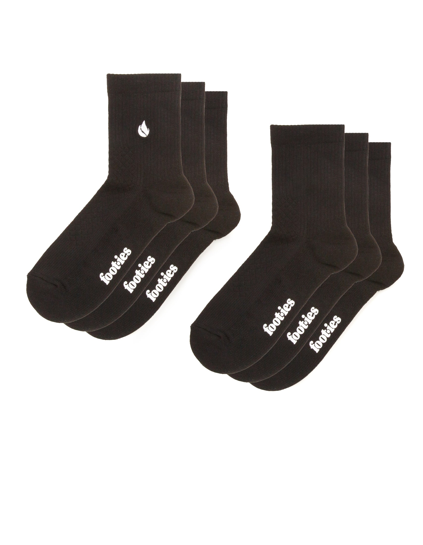 Blaze Half Crew Sneaker Sock Black 3-Pack