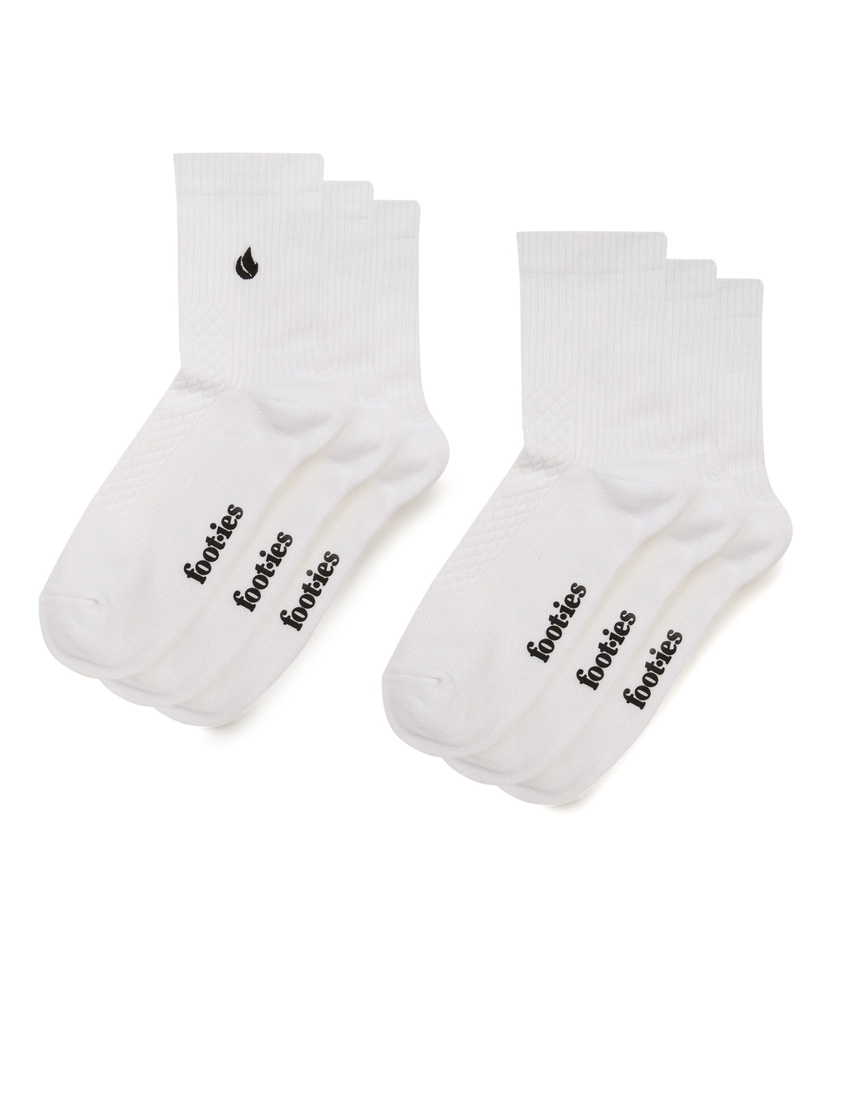 Blaze Half Crew Sneaker Sock White 3-Pack