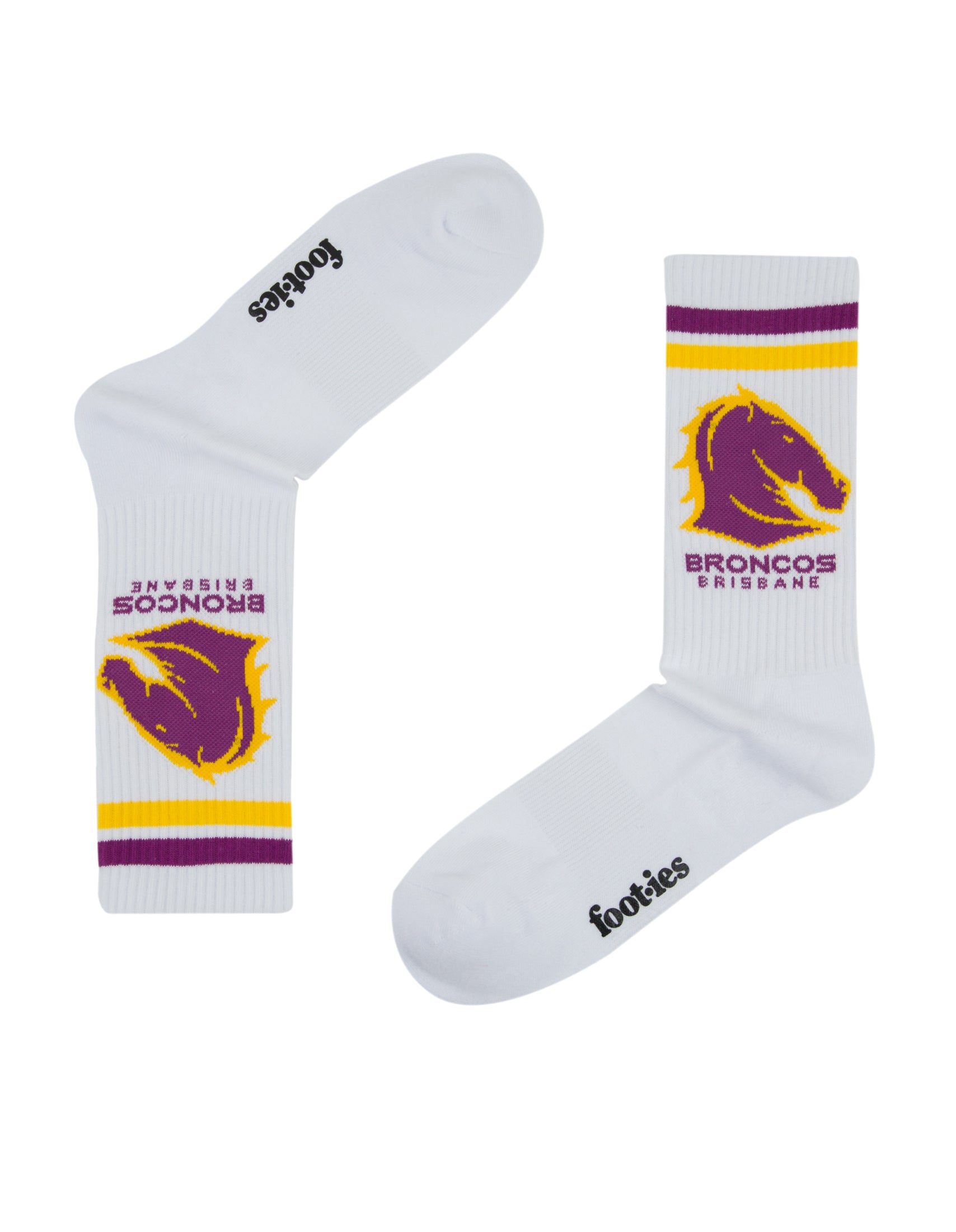 Brisbane Broncos Logo Sneaker Socks 2 Pack