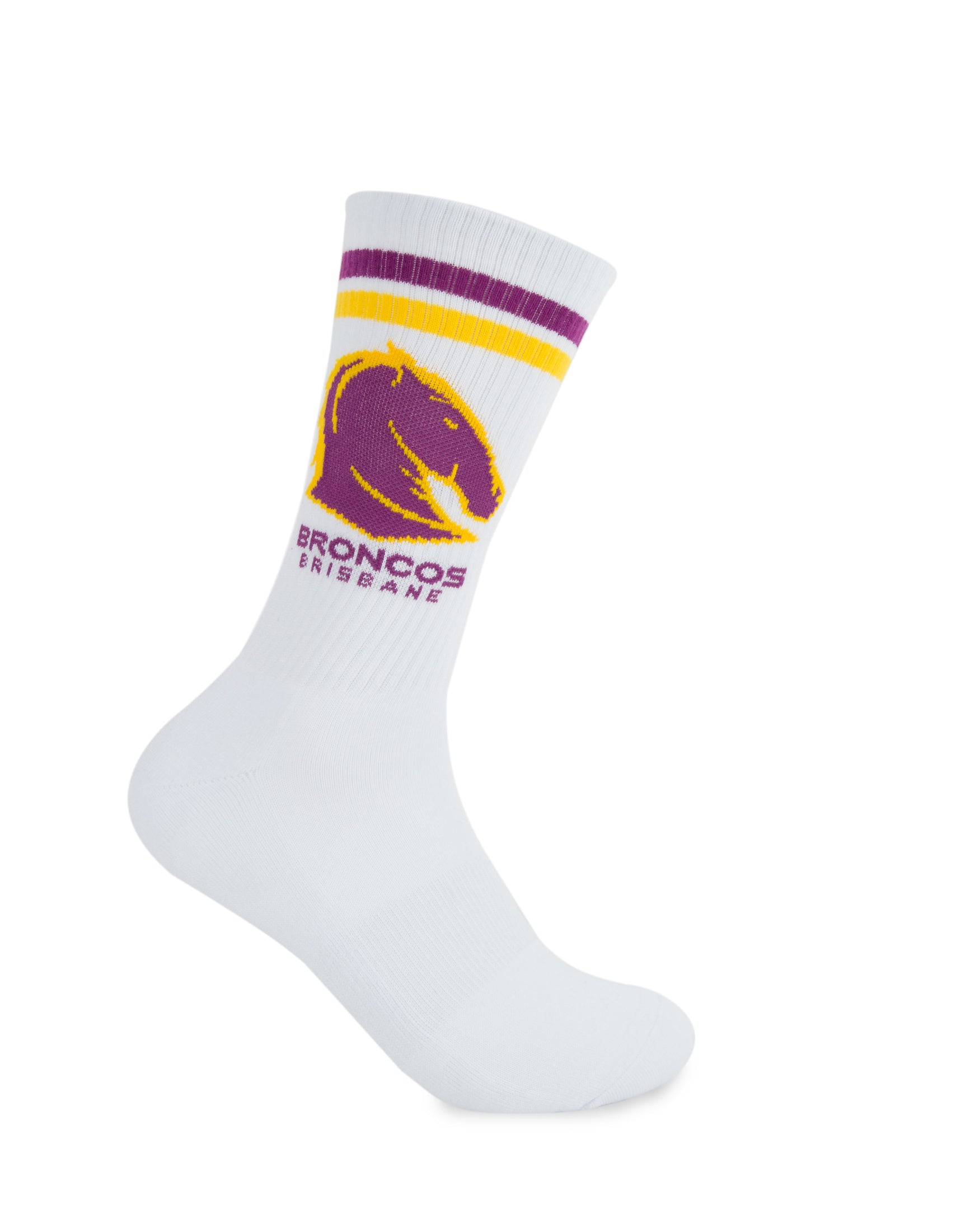 Brisbane Broncos Logo Sneaker Socks 2 Pack