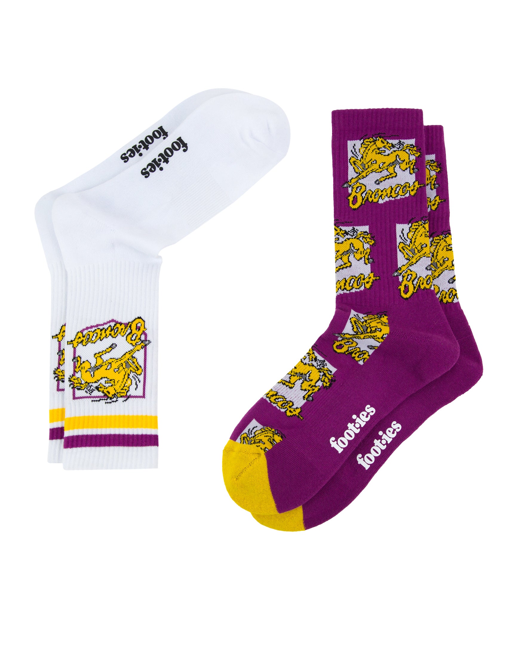 Brisbane Broncos Retro Sneaker Sock 2 Pack