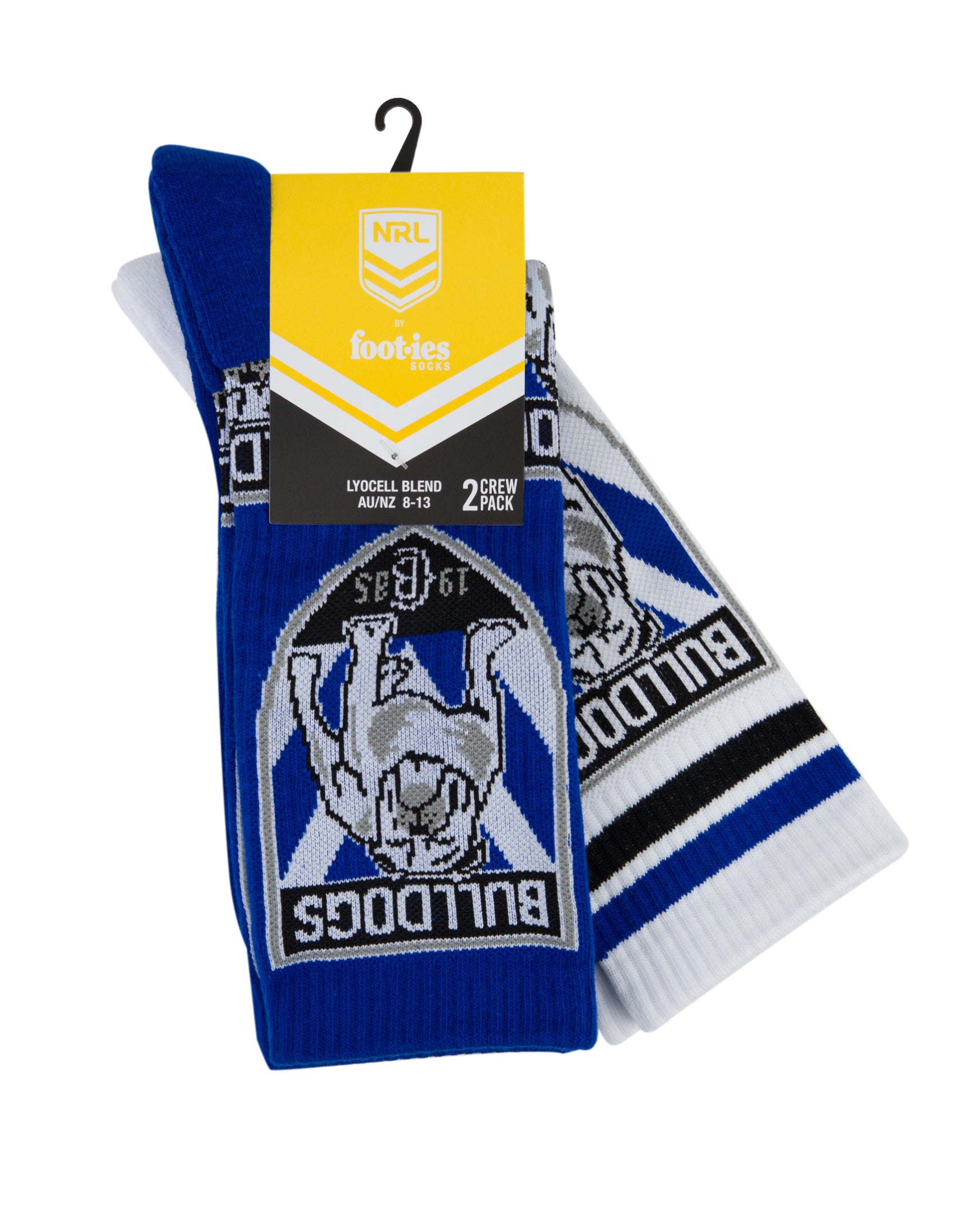 Canterbury-Bankstown Bulldogs Sneaker Socks 2 Pack