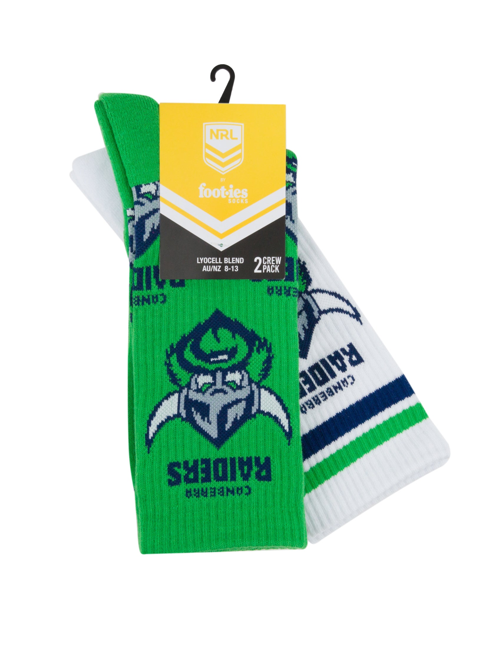 Canberra Raiders Logo Sneaker Socks 2 Pack