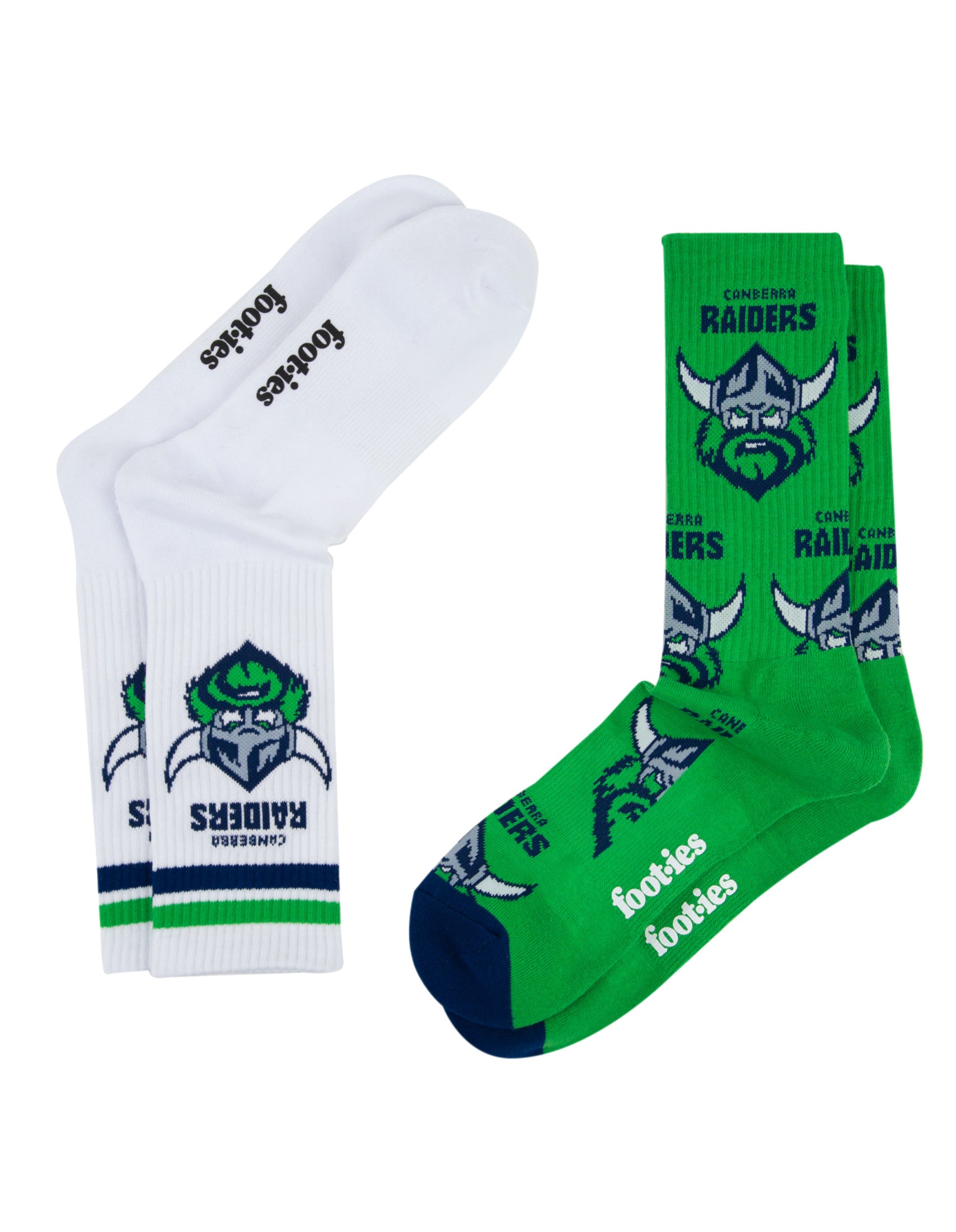 Canberra Raiders Logo Sneaker Socks 2 Pack