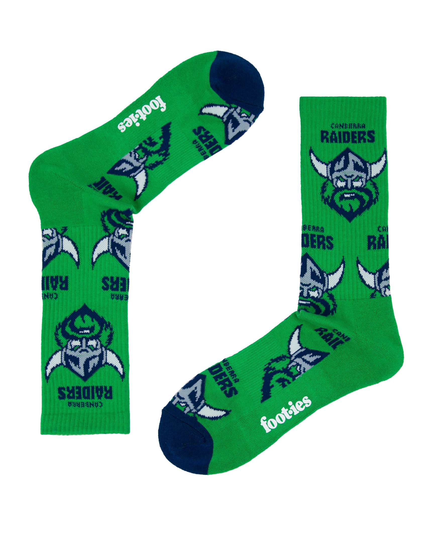 Canberra Raiders Embroidered Sneaker Sock 2 Pack