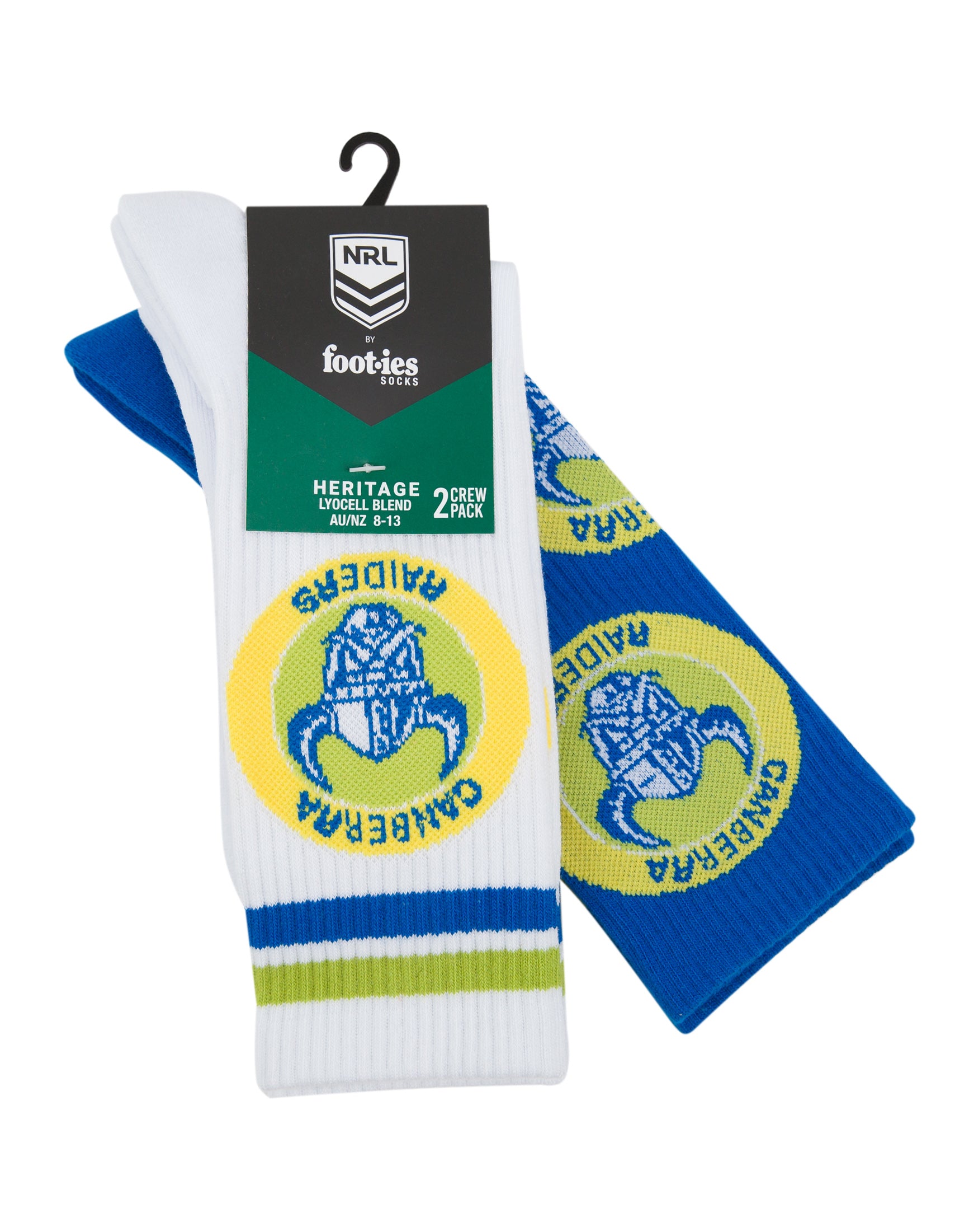 Canberra Raiders Retro Sneaker Sock 2 Pack