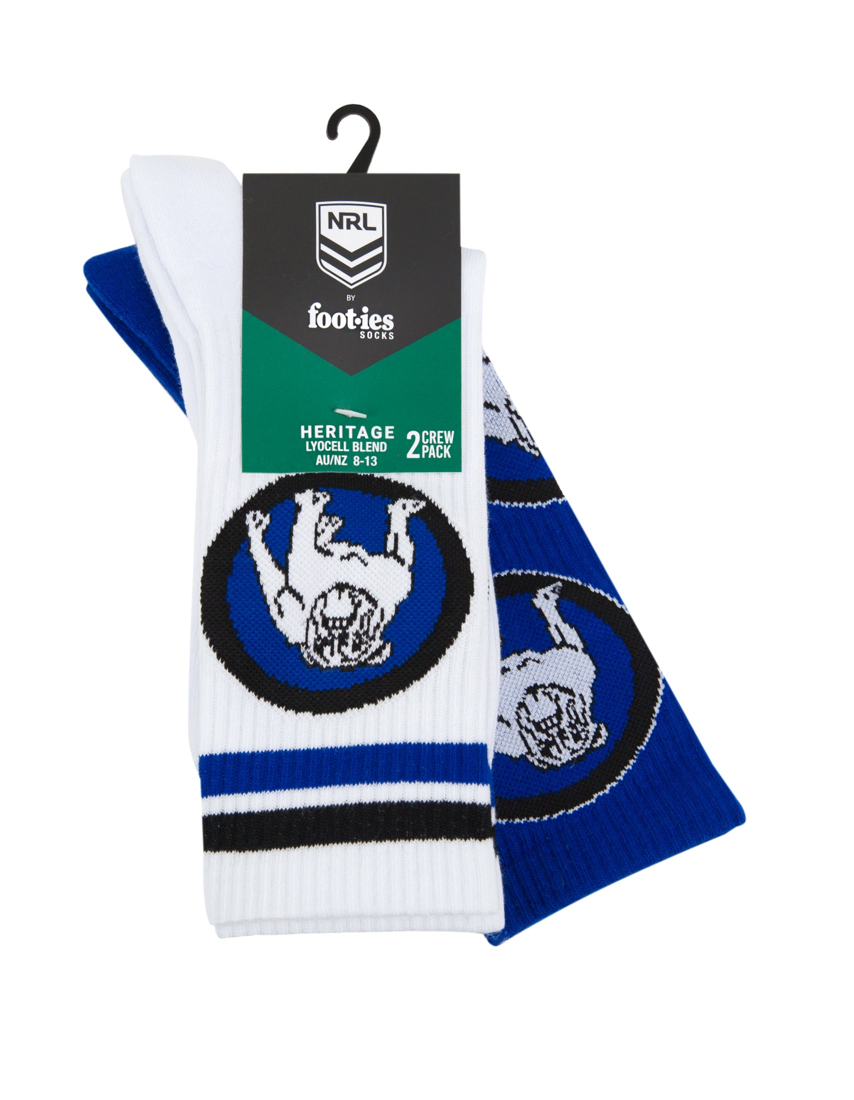 Canterbury-Bankstown Bulldogs Retro Sneaker Sock 2 Pack