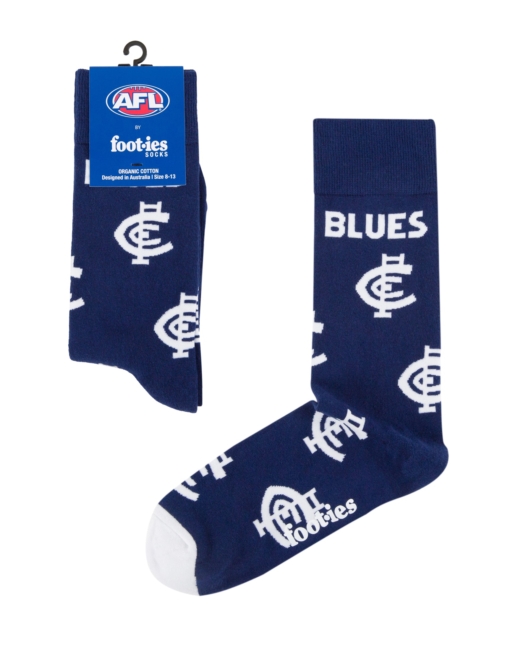 Carlton Blues Mascot Organic Cotton Socks