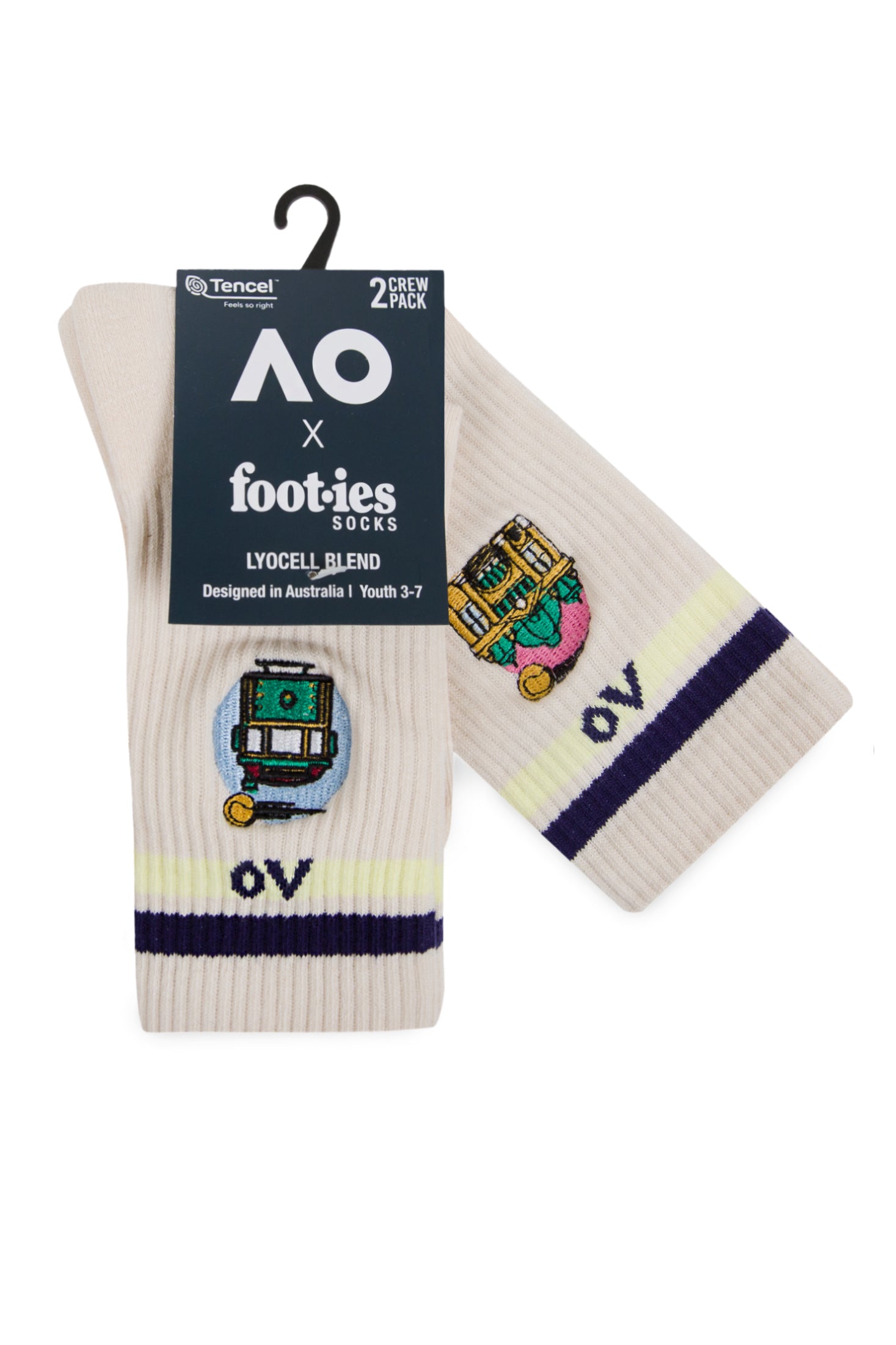 Australian Open City Icons Crew Sneaker Socks 2-Pack