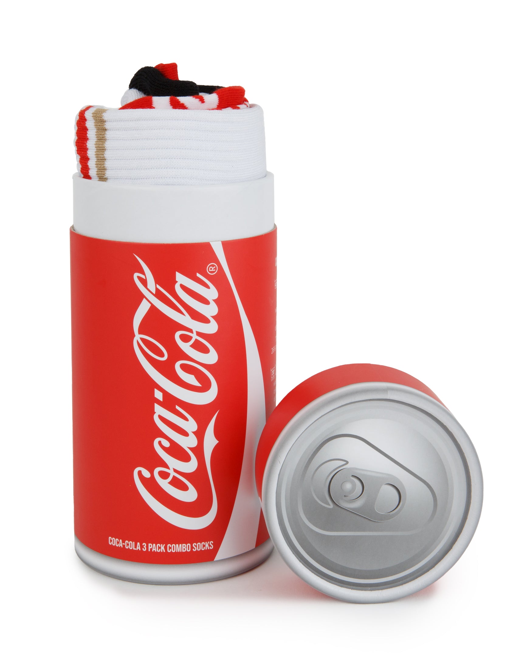 Coca-Cola Retro Sneaker Sock 3 Pack Gift Can