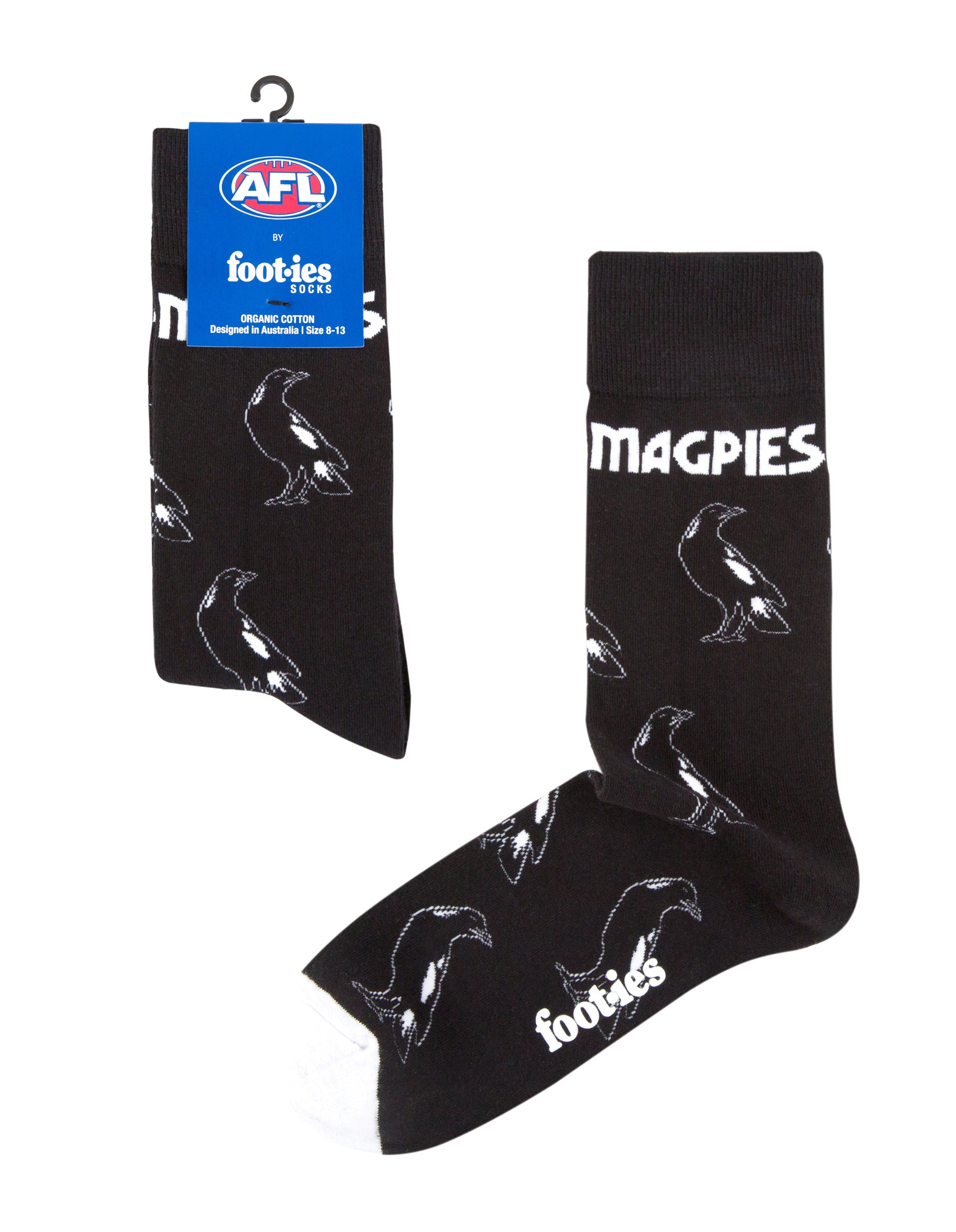 Collingwood Magpies Mascot Organic Cotton Socks