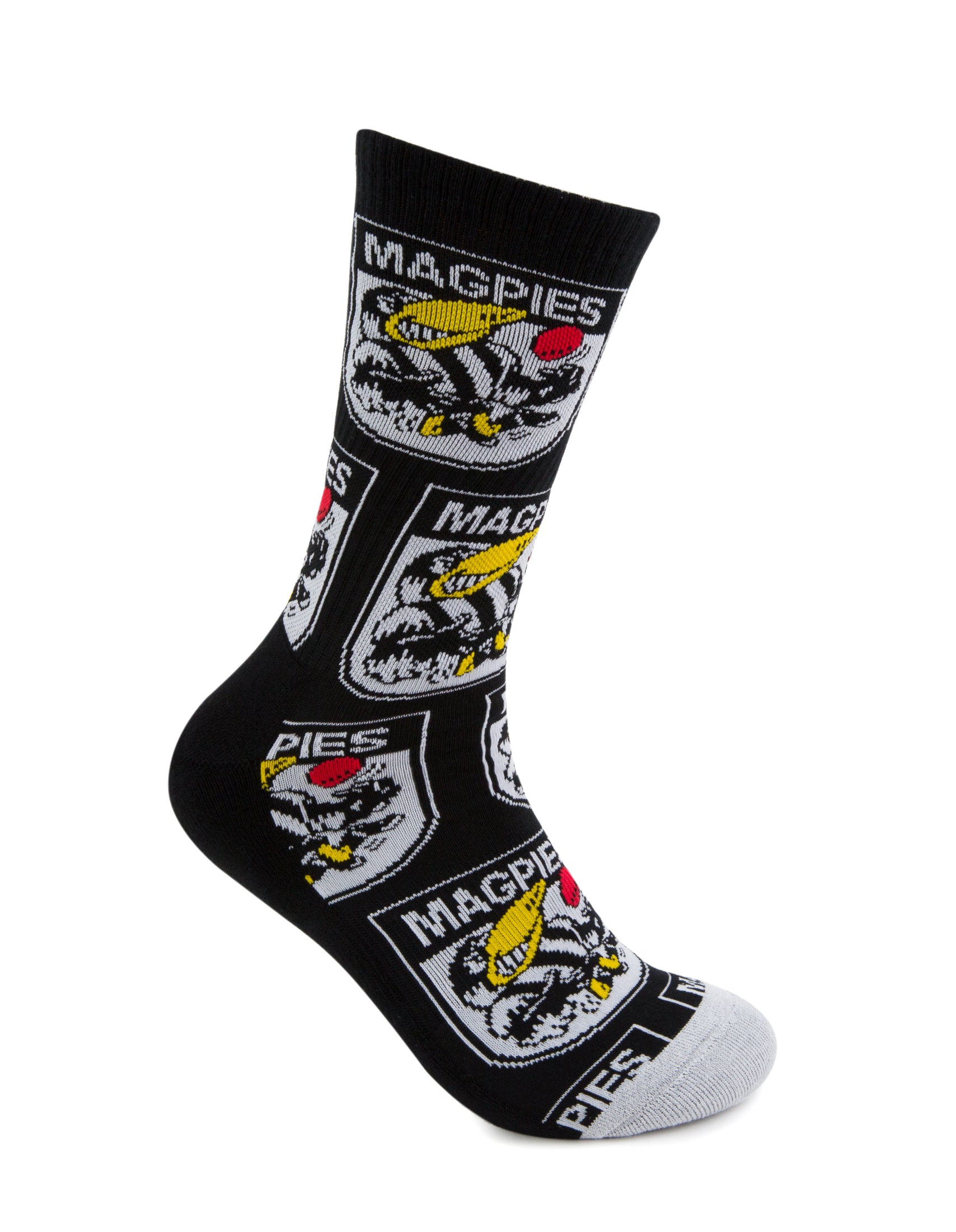 Collingwood Magpies Retro Sneaker Sock 2 Pack