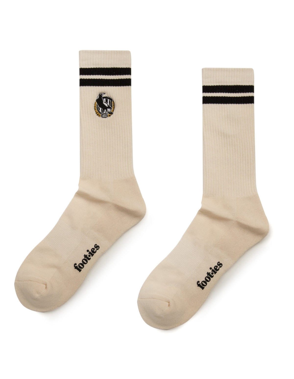 Collingwood Magpies Sneaker Sock 2 Pack Gift Box