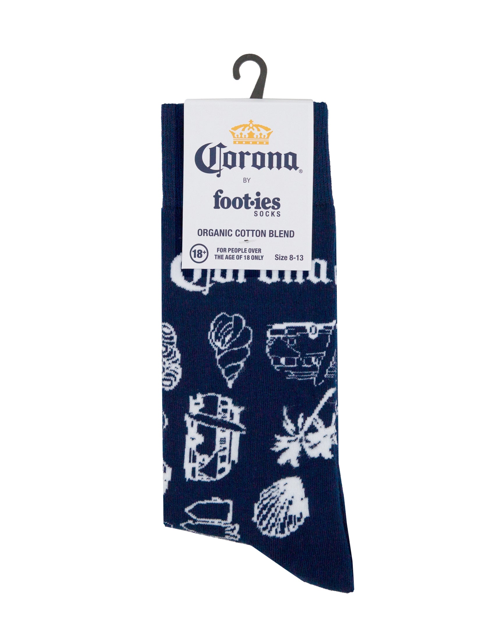 Corona Outline Organic Cotton Sock