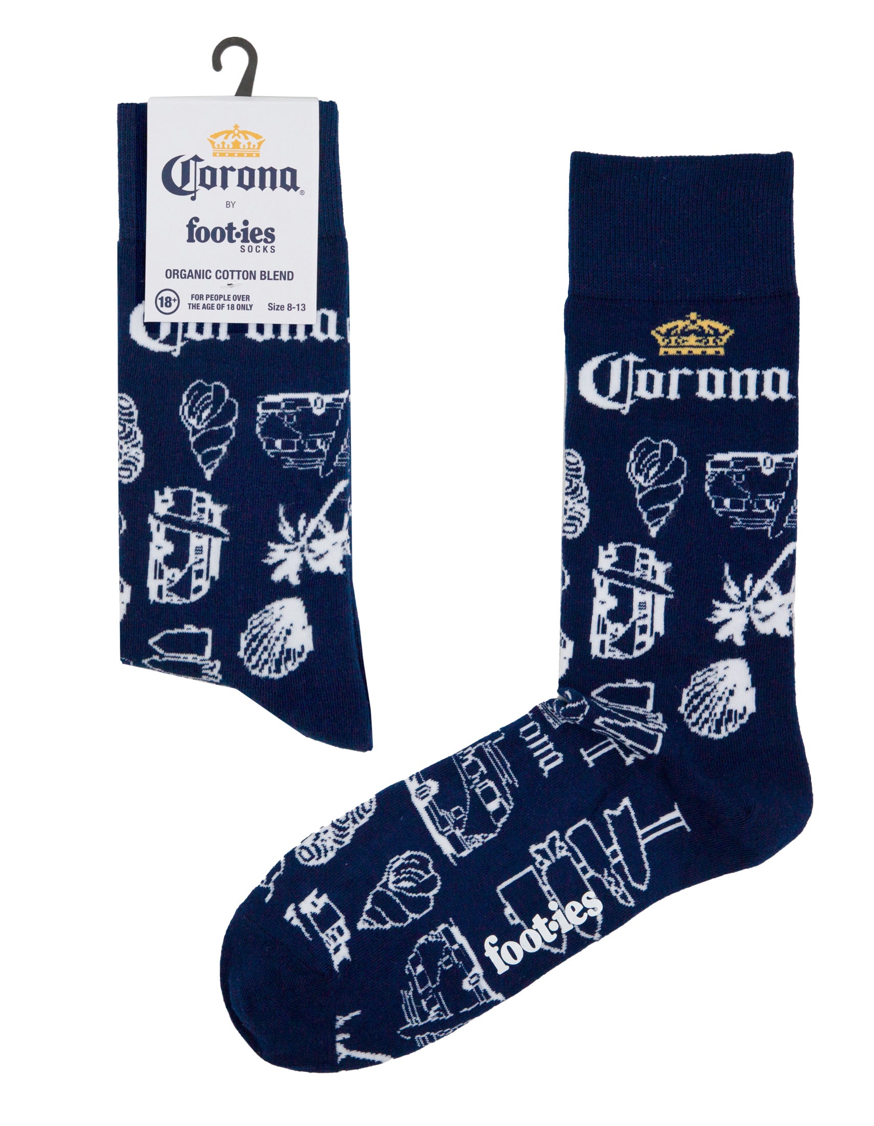 Corona Outline Organic Cotton Sock
