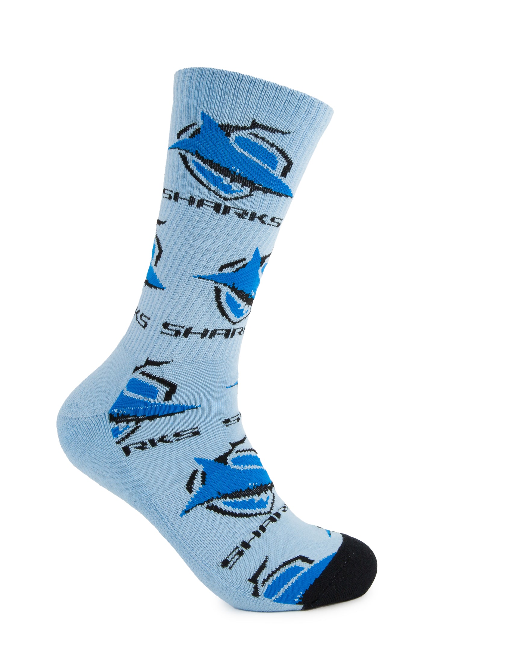 Cronulla-Sutherland Sharks Logos Sneaker Socks 2 Pack
