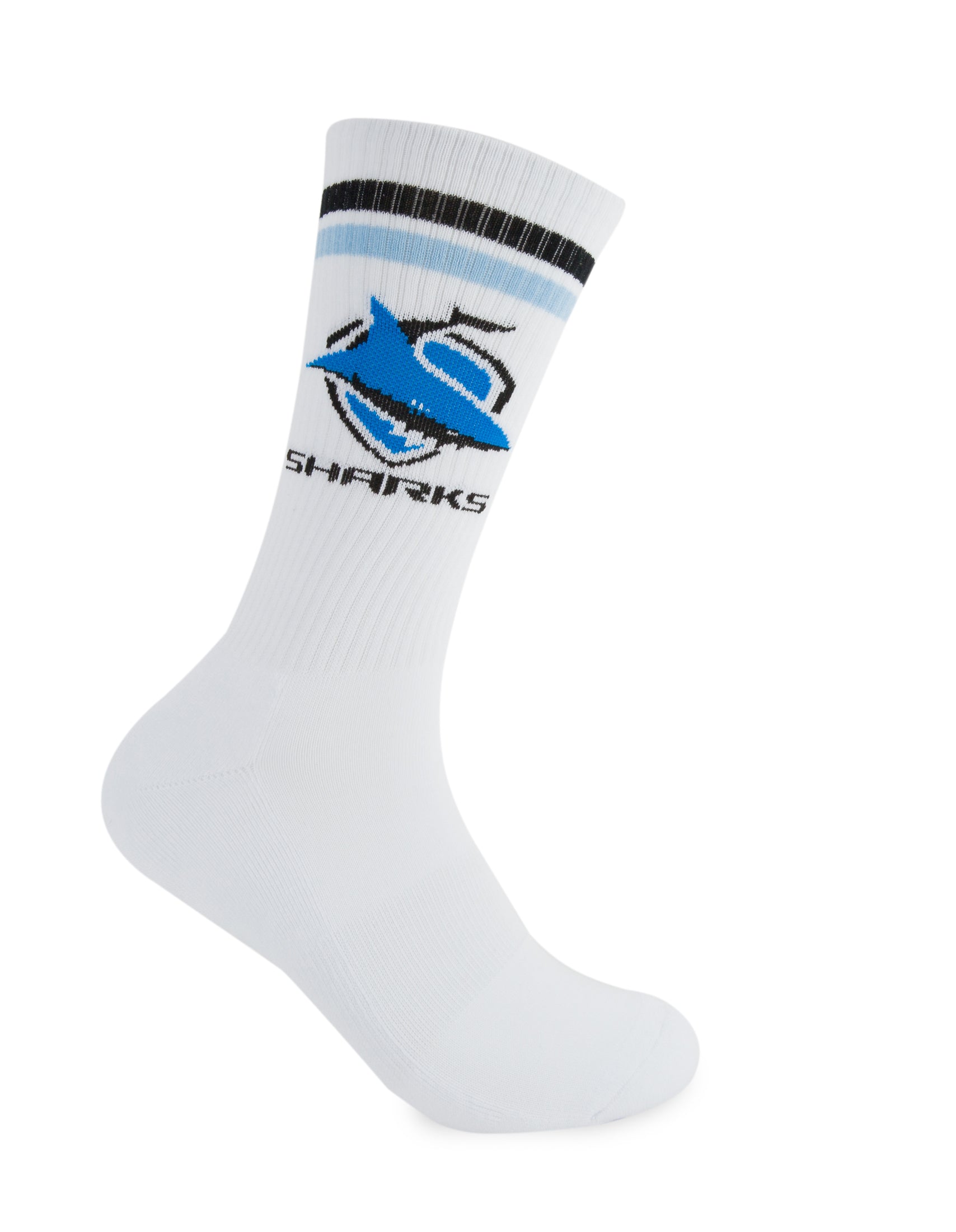 Cronulla-Sutherland Sharks Logos Sneaker Socks 2 Pack