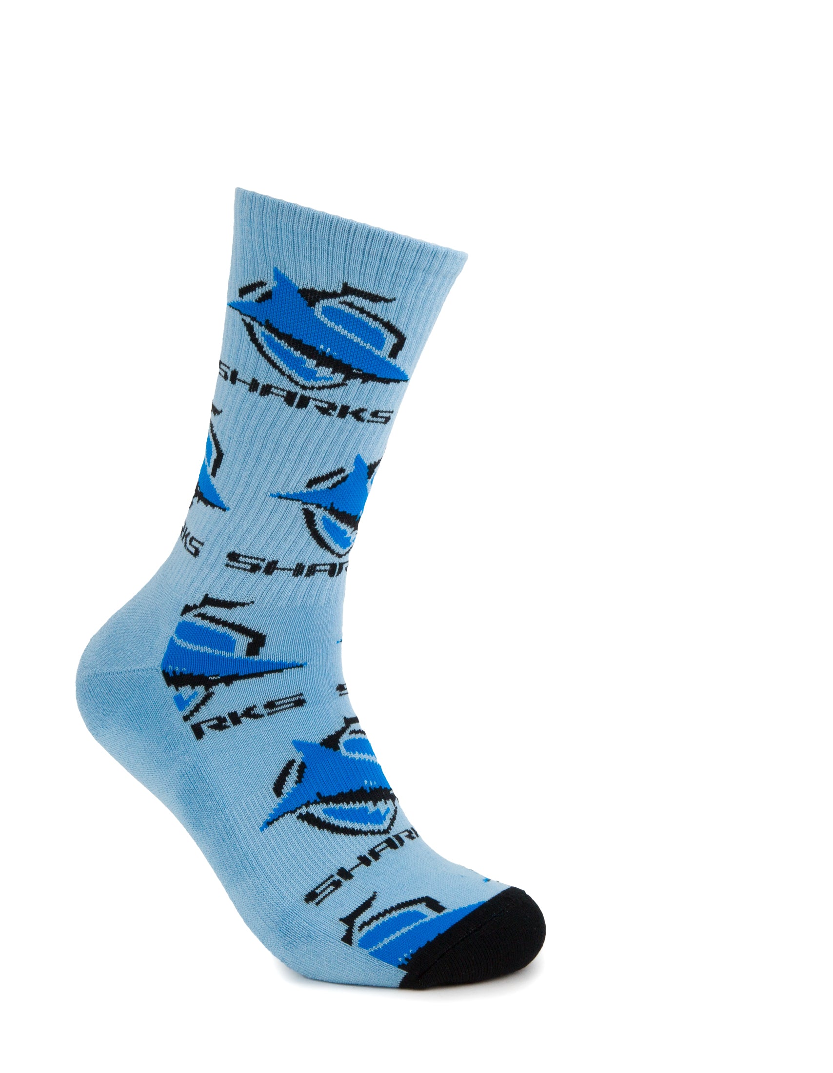 Cronulla-Sutherland Sharks Embroidered Sneaker Sock 2 Pack