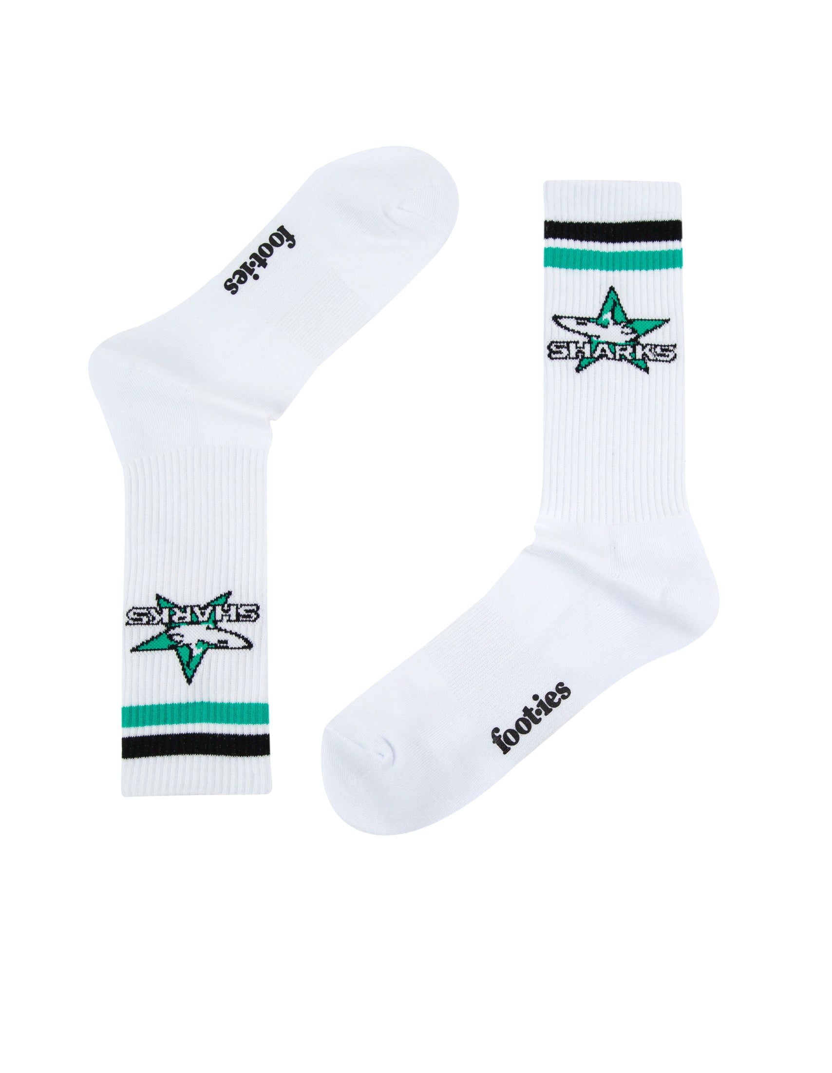 Cronulla Sutherland Sharks Retro Sneaker Sock 2 Pack