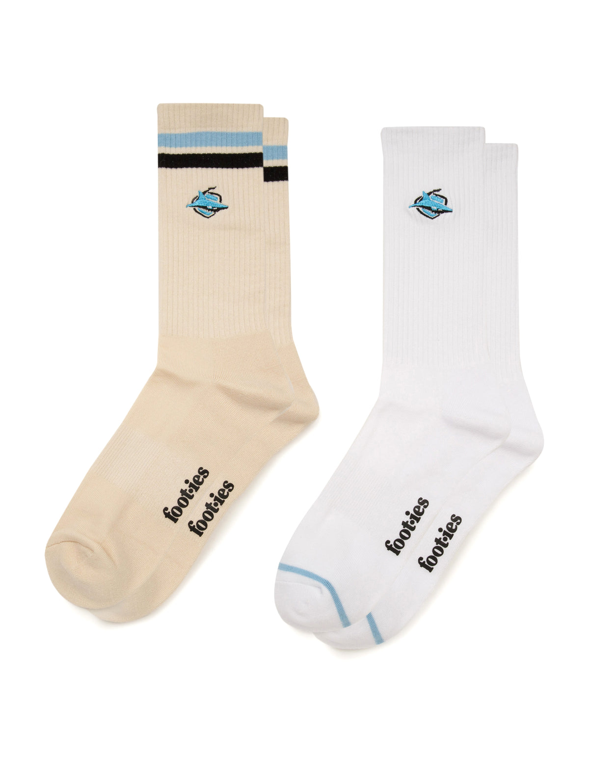 Cronulla-Sutherland Sharks Sneaker Sock 2 Pack Gift Box