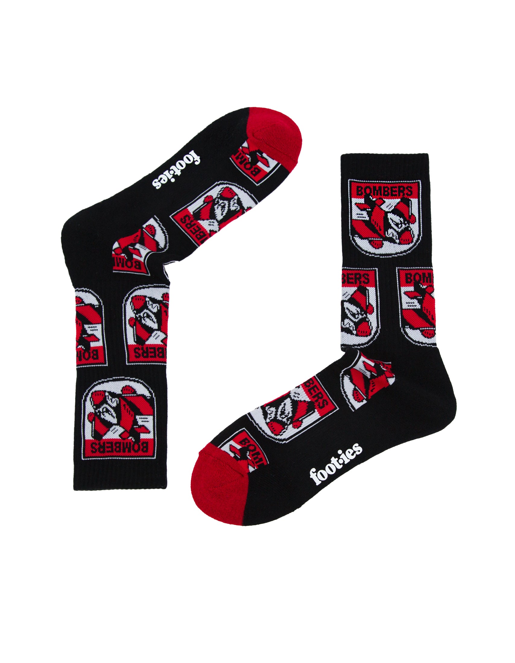 Essendon Bombers Retro Sneaker Sock 2 Pack