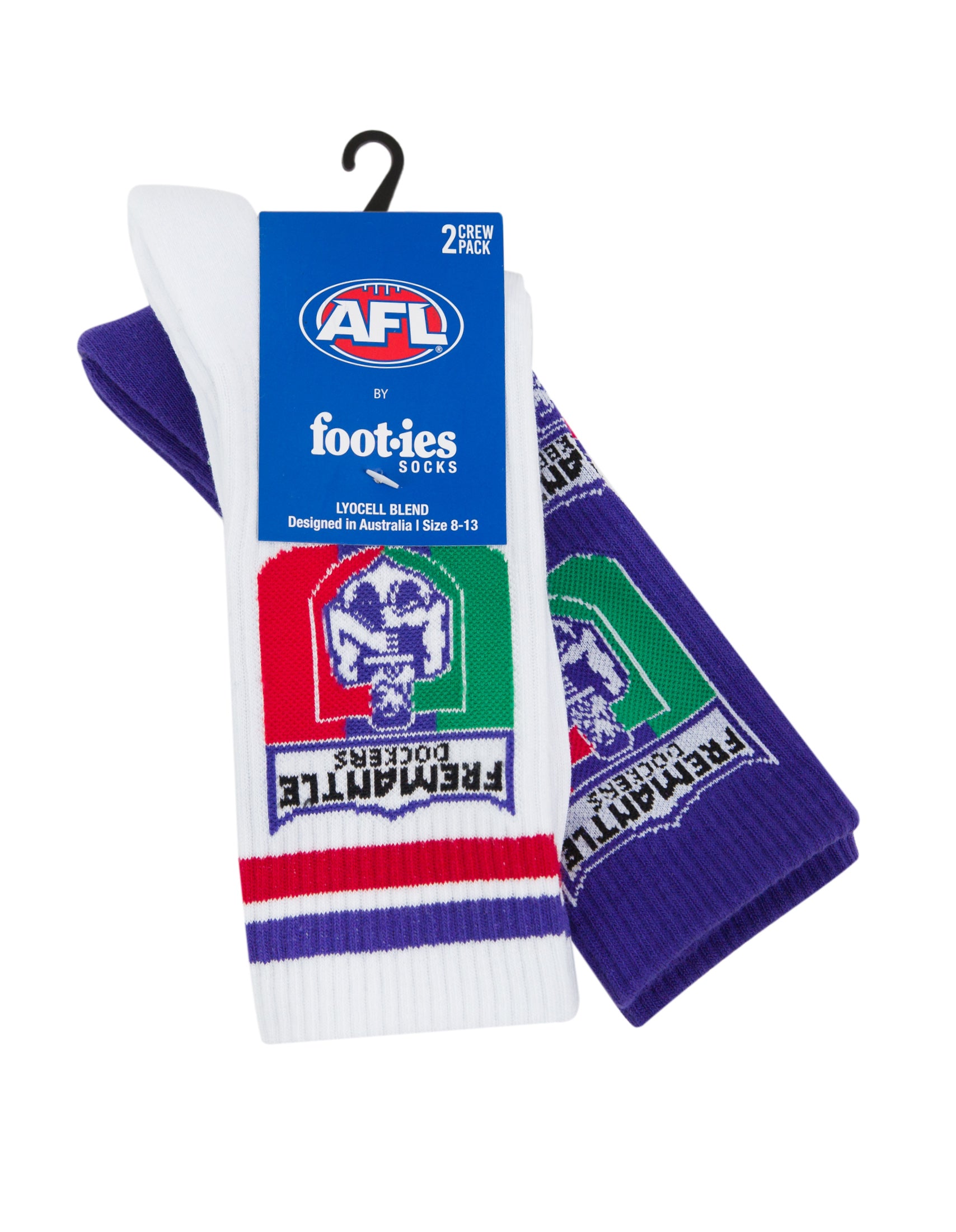Fremantle Dockers Retro Sneaker Sock 2 Pack