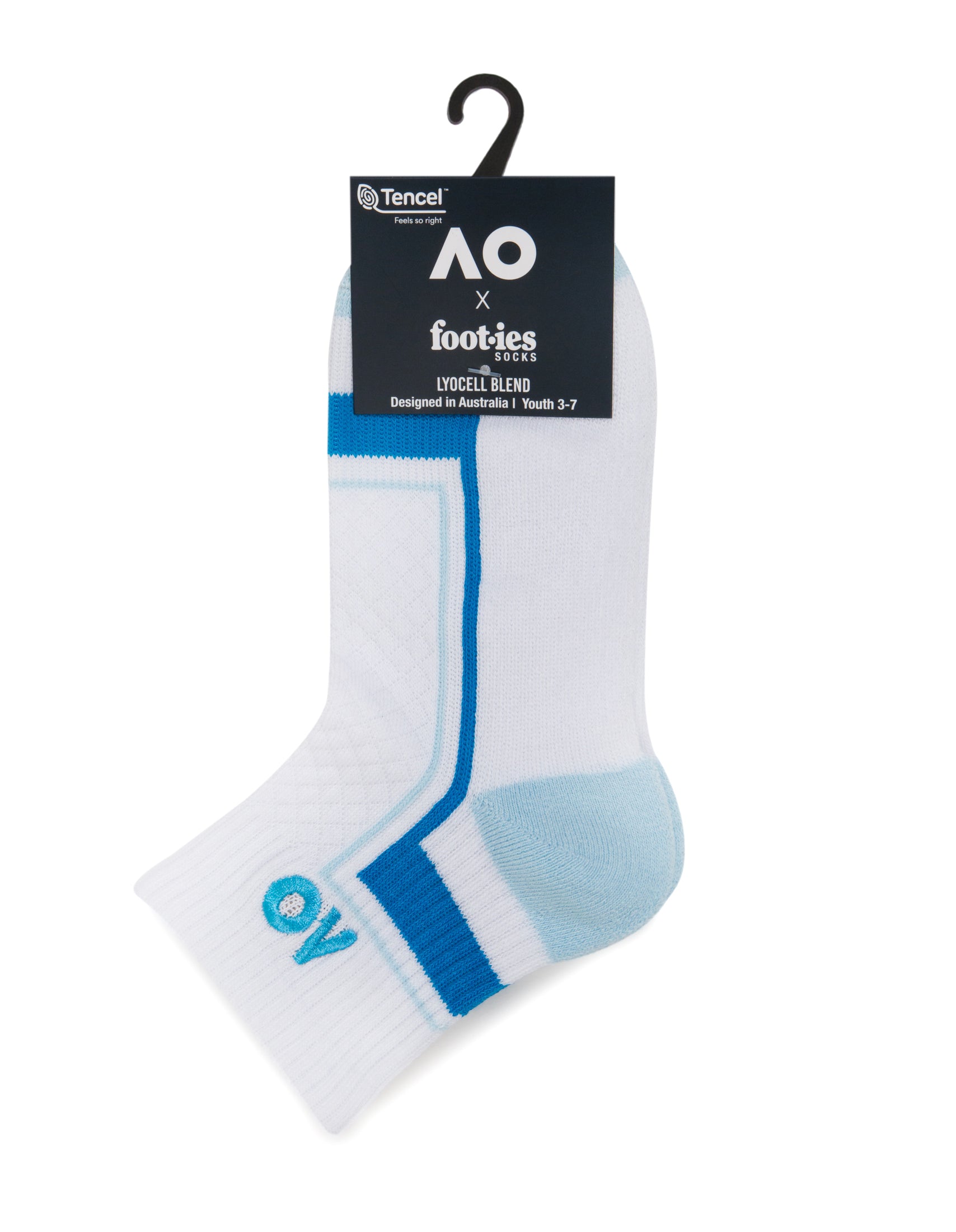 Australian Open Game Play Ergonomic Quarter Crew Sport Socks