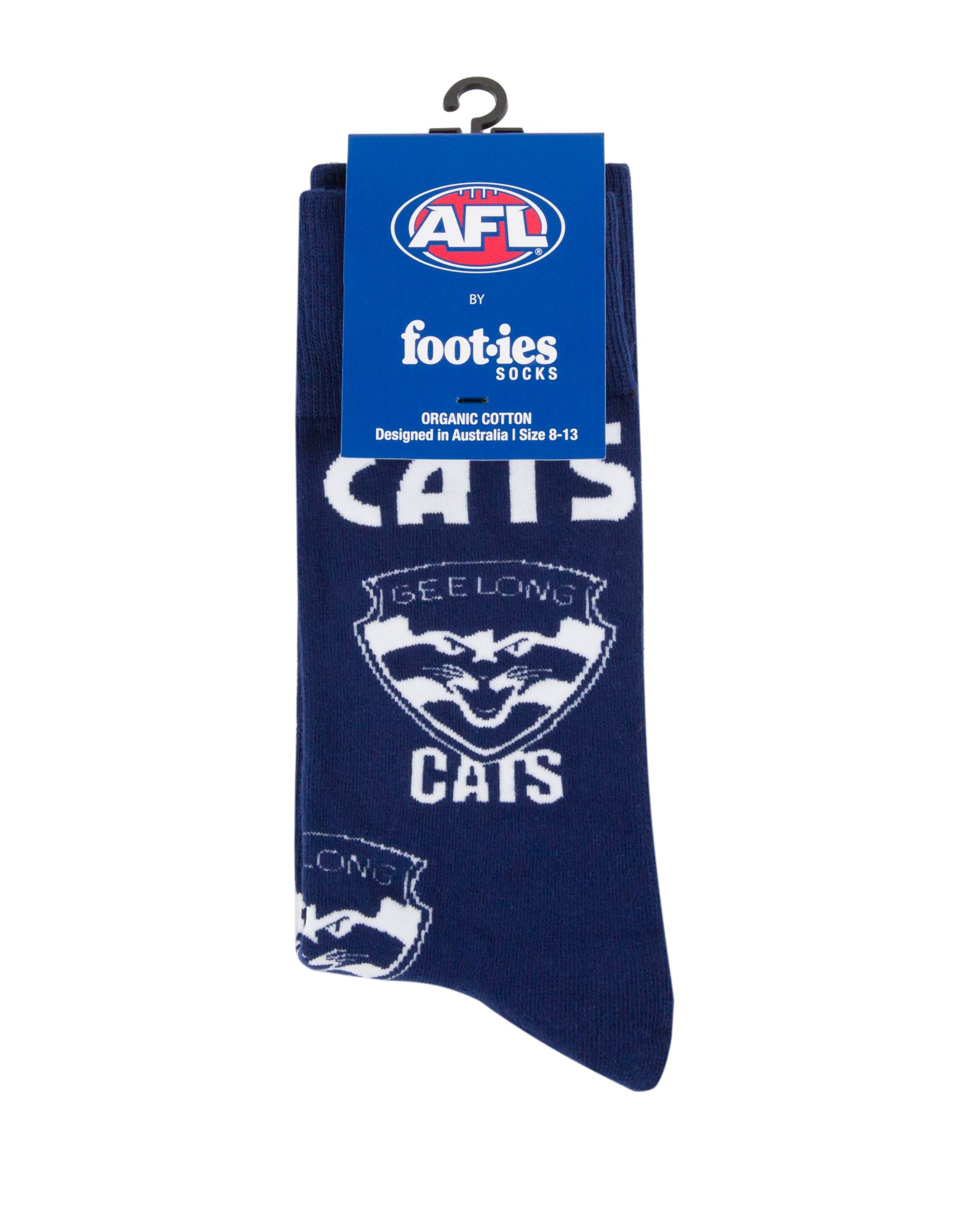 Geelong Cats Mascot Organic Cotton Socks