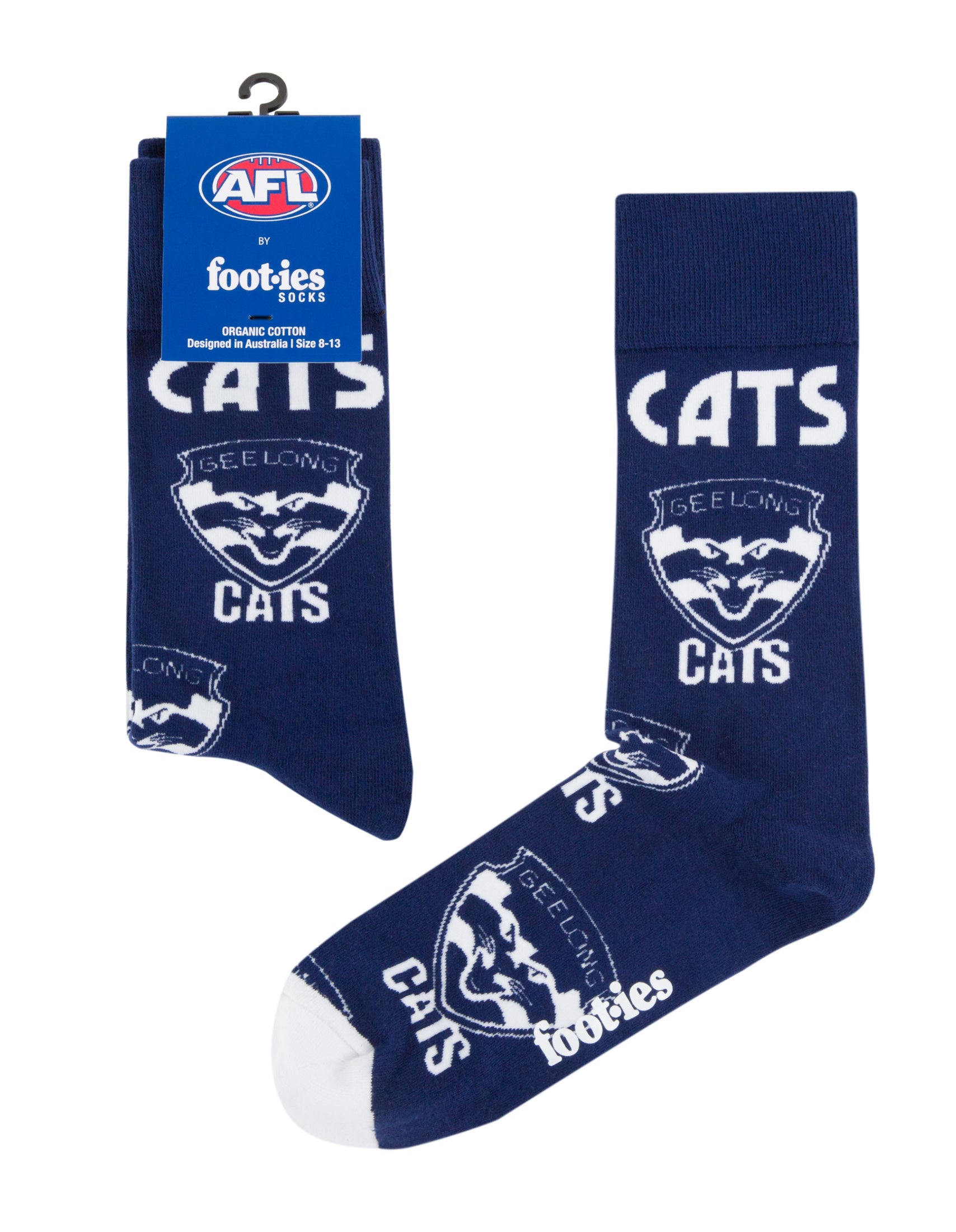 Geelong Cats Mascot Organic Cotton Socks