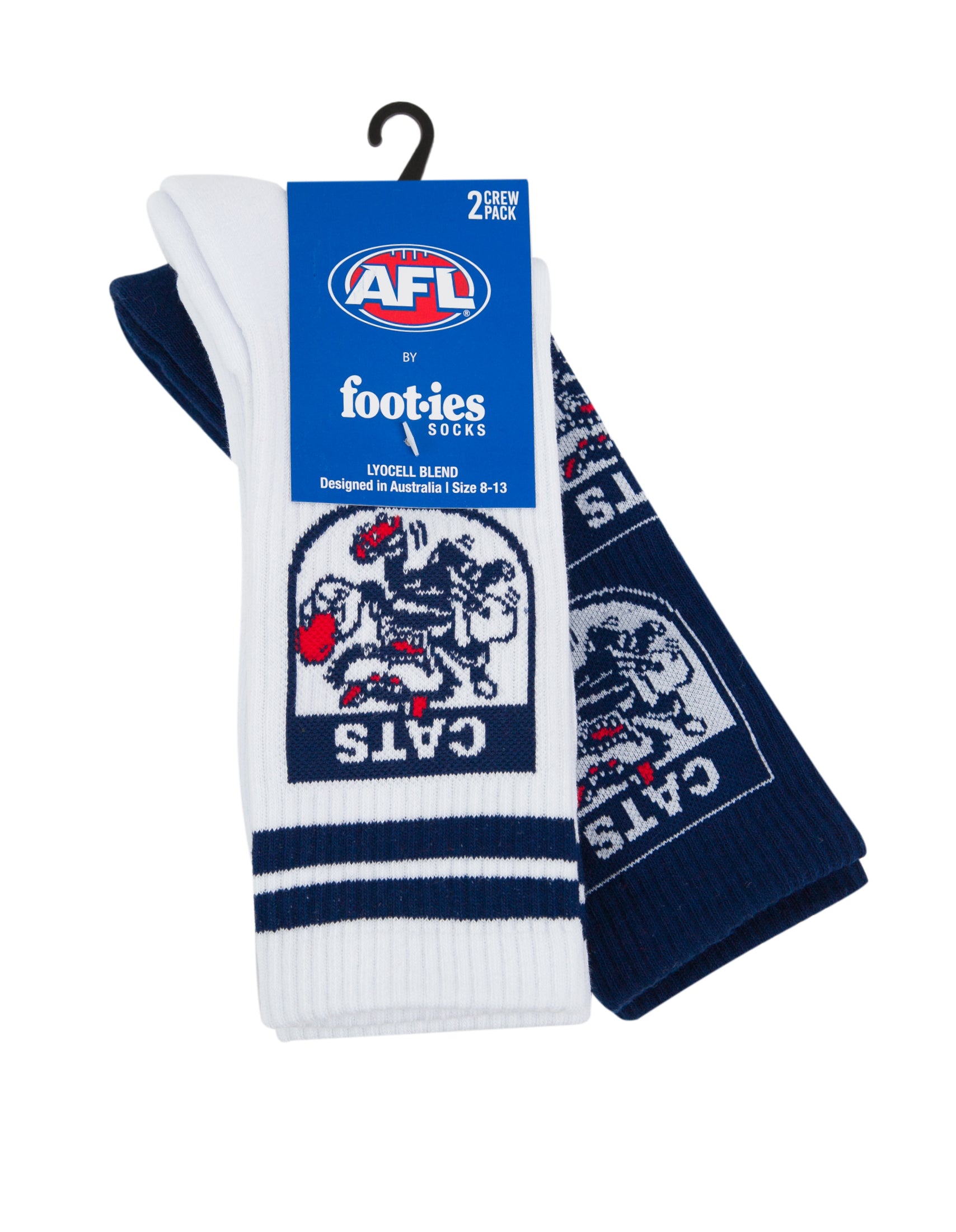Geelong Cats Retro Sneaker Sock 2 Pack