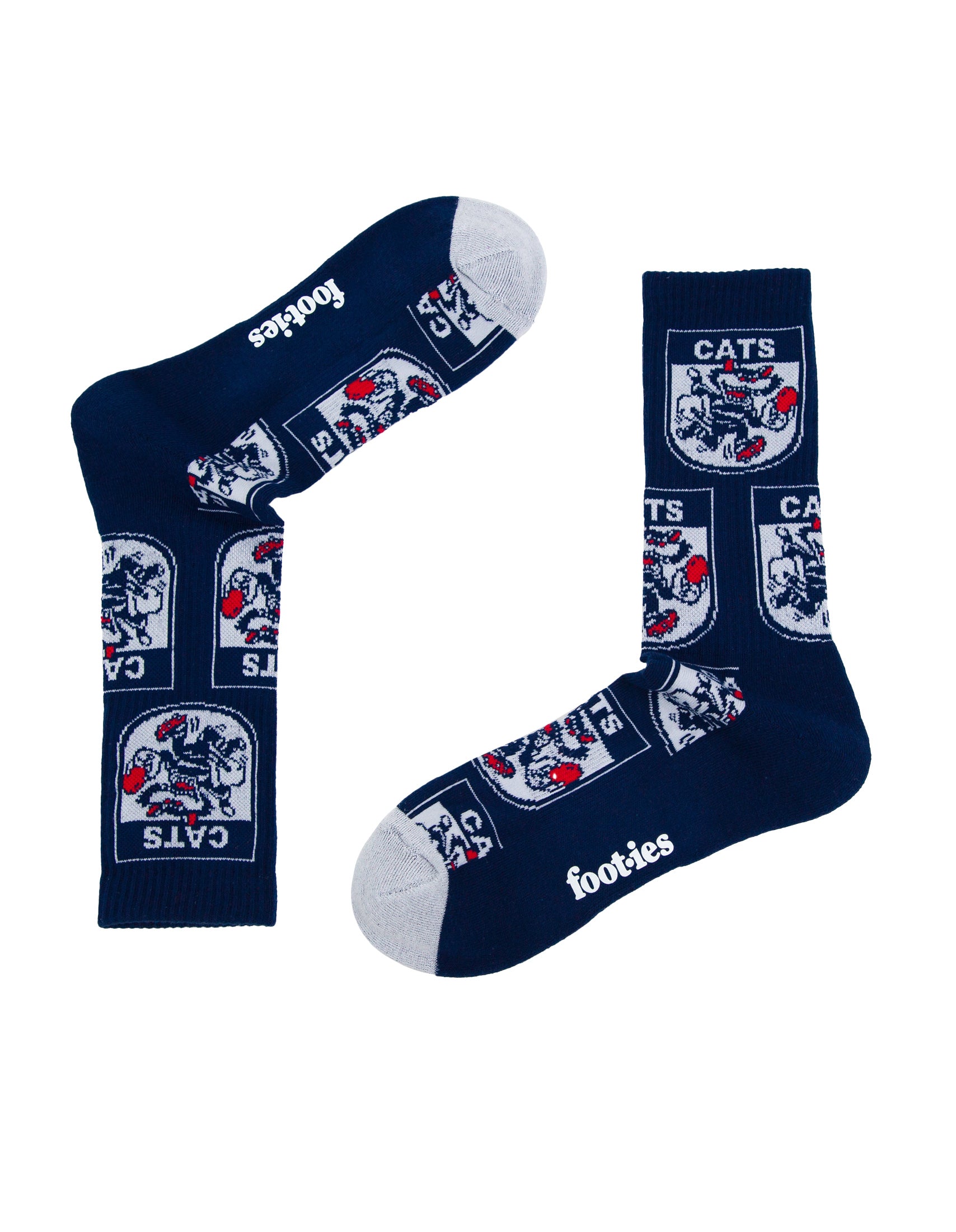 Geelong Cats Retro Sneaker Sock 2 Pack