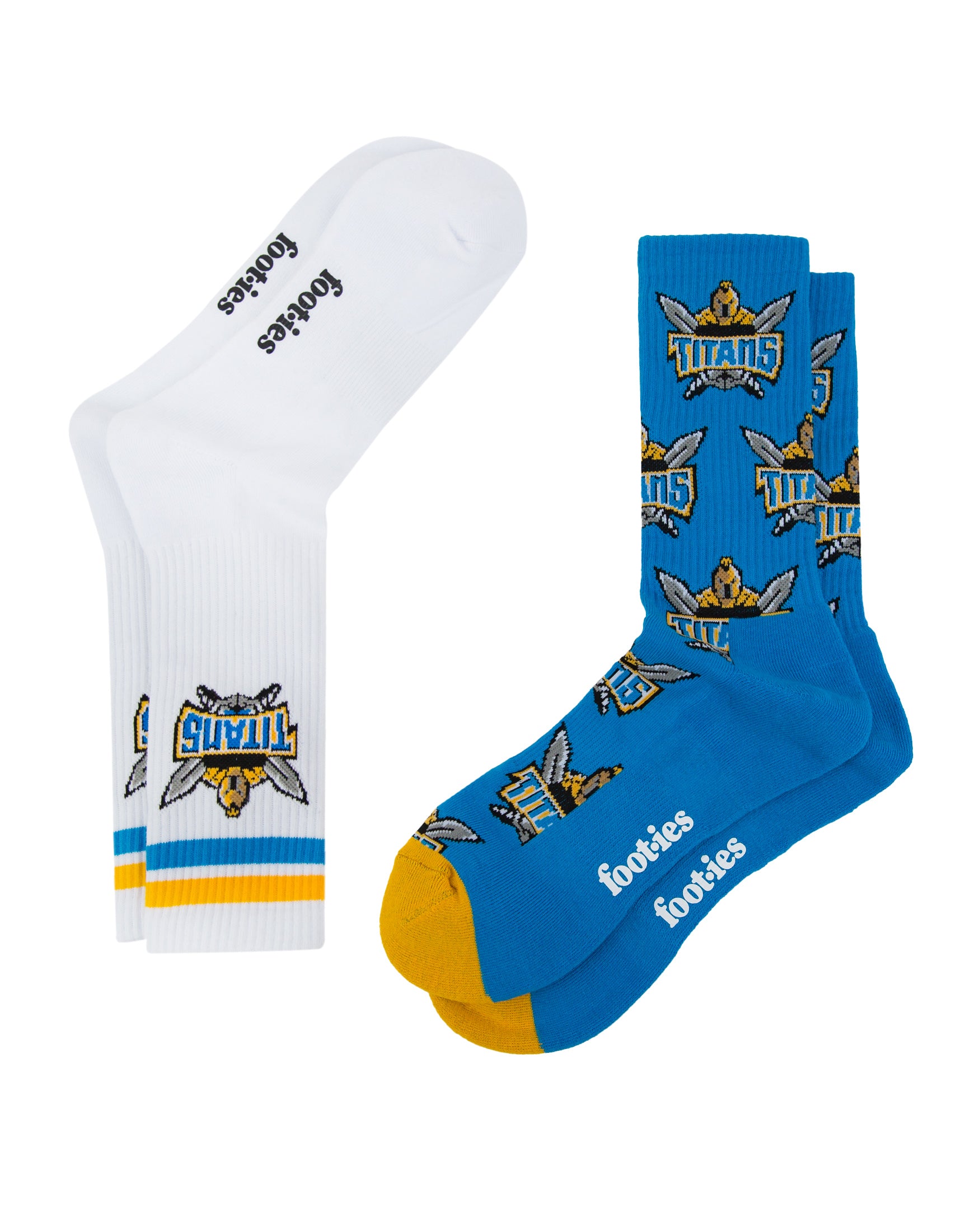 Gold Coast TItans Retro Sneaker Sock 2 Pack