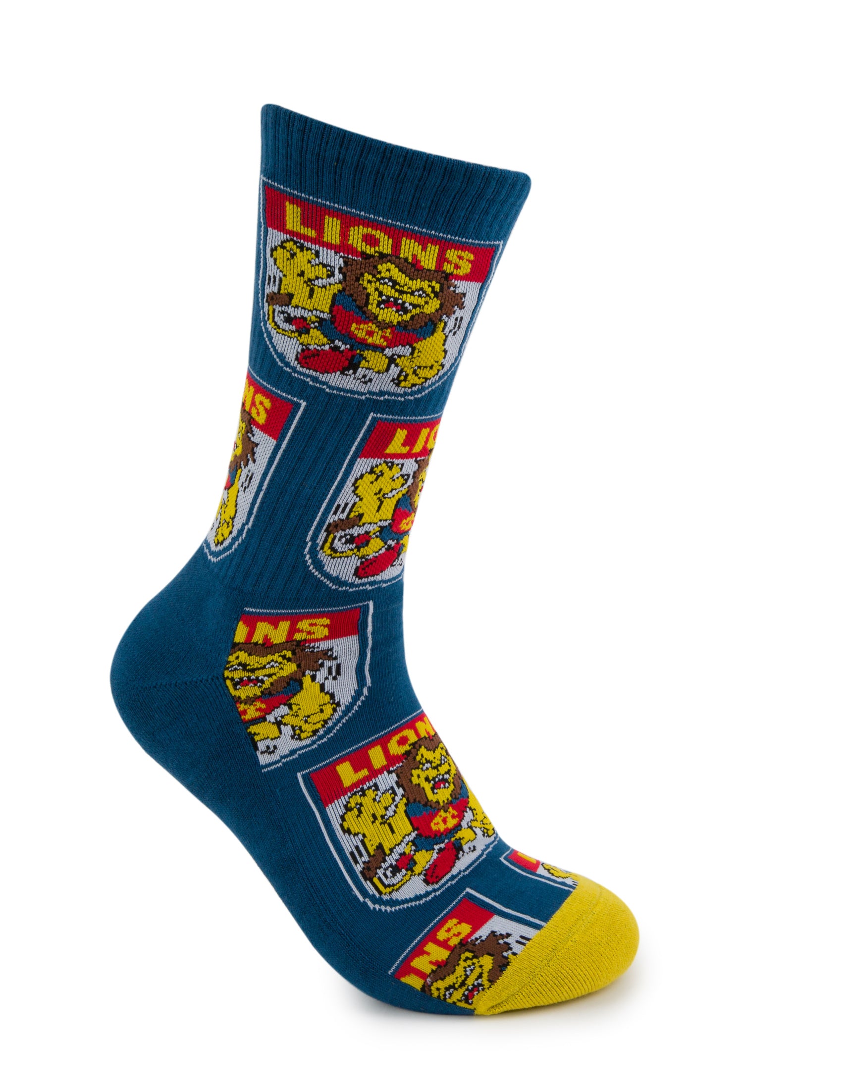 Brisbane Lions Retro Sneaker Sock 2 Pack