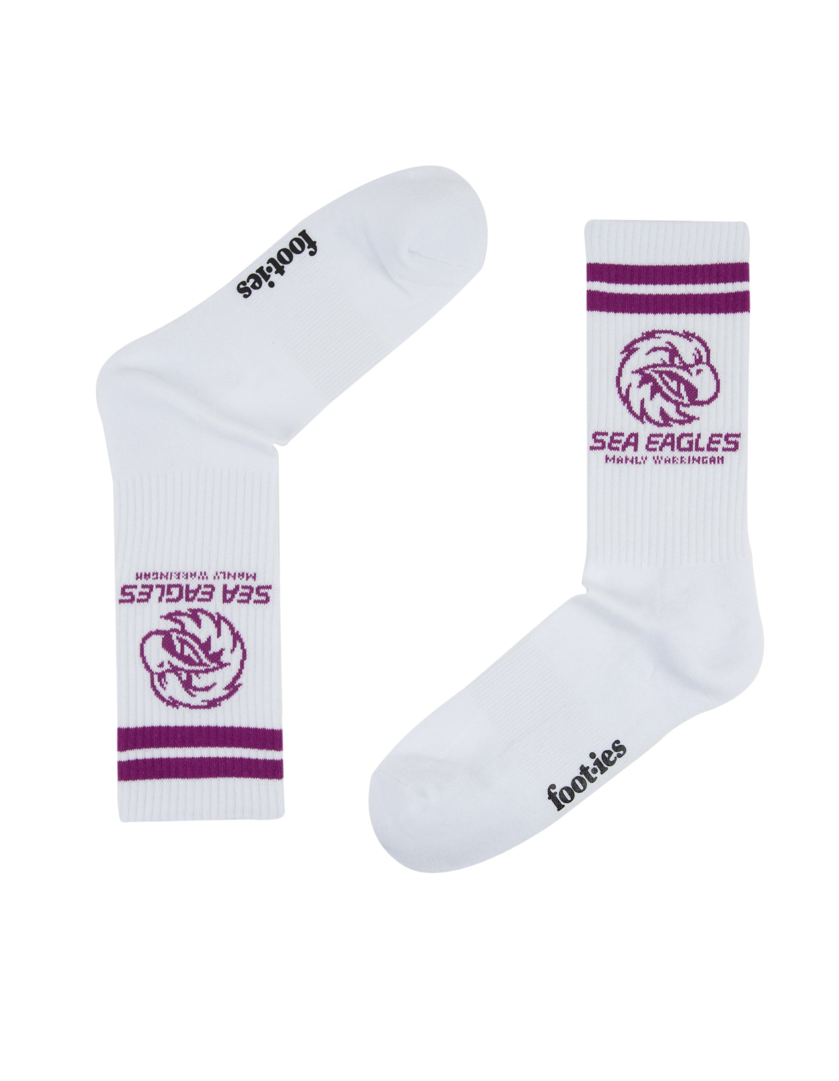 Manly Warringah Sea Eagles Logo Sneaker Socks 2 Pack