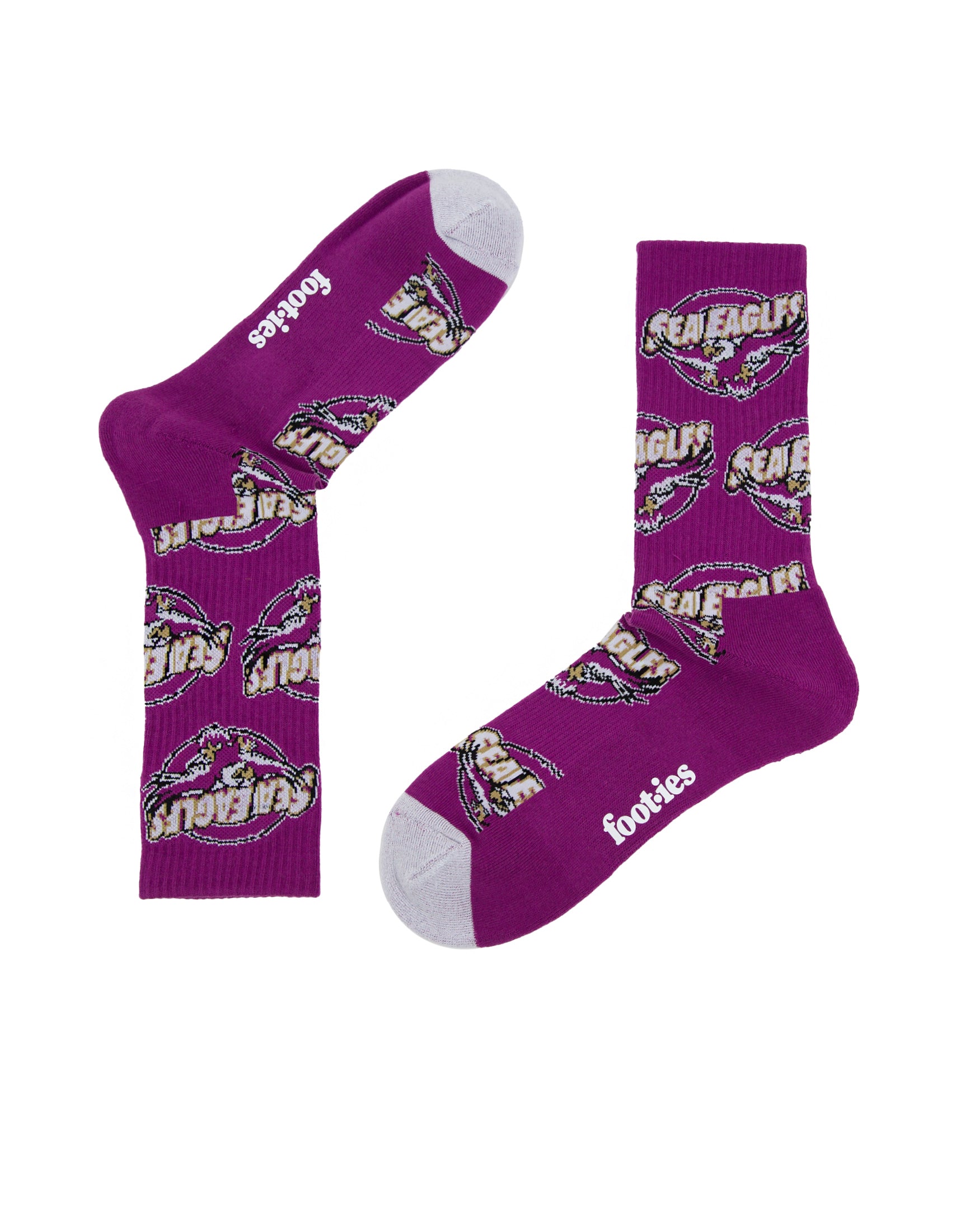 Manly Warringah Sea Eagles Retro Sneaker Sock 2 Pack