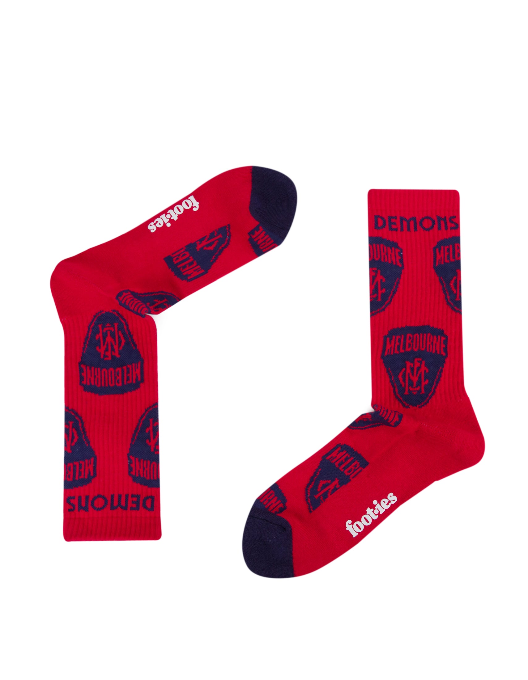 Melbourne Demons Mascot Sneaker Socks 2 Pack