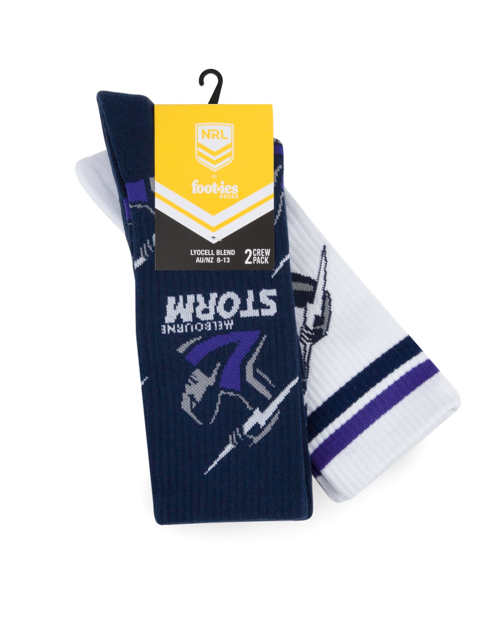 Melbourne Storm Logo Sneaker Socks 2 Pack