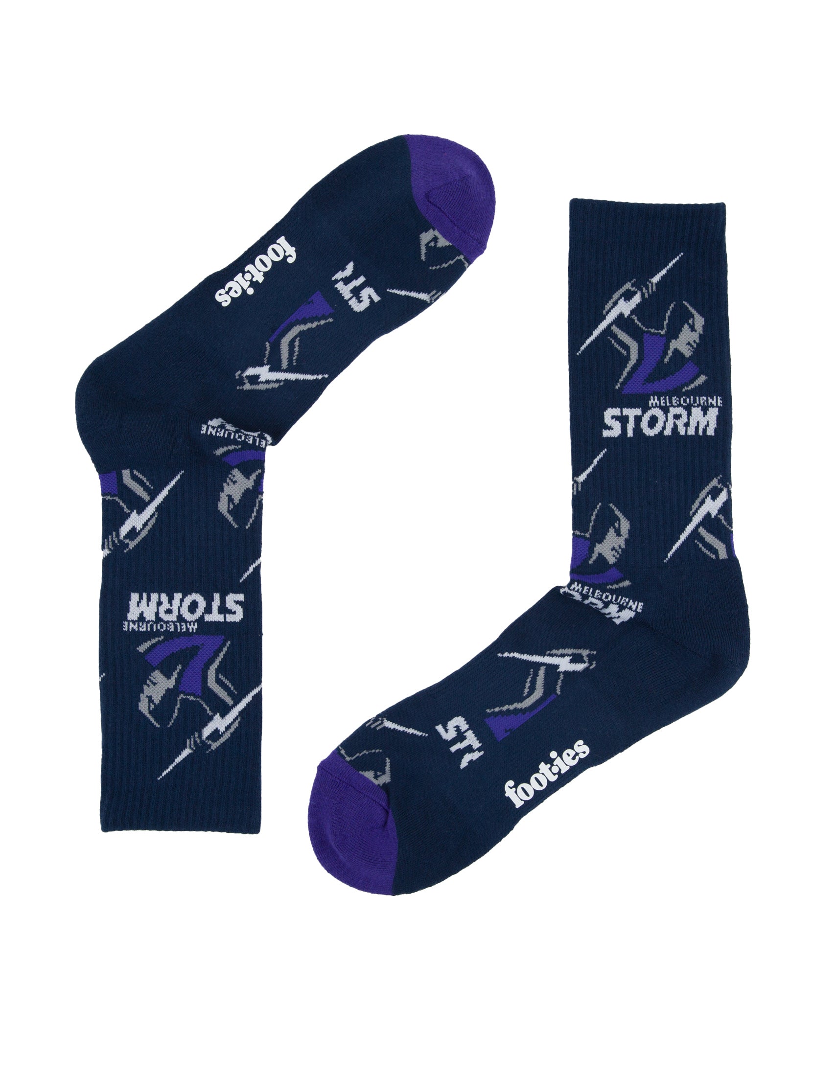 Melbourne Storm Logo Sneaker Socks 2 Pack