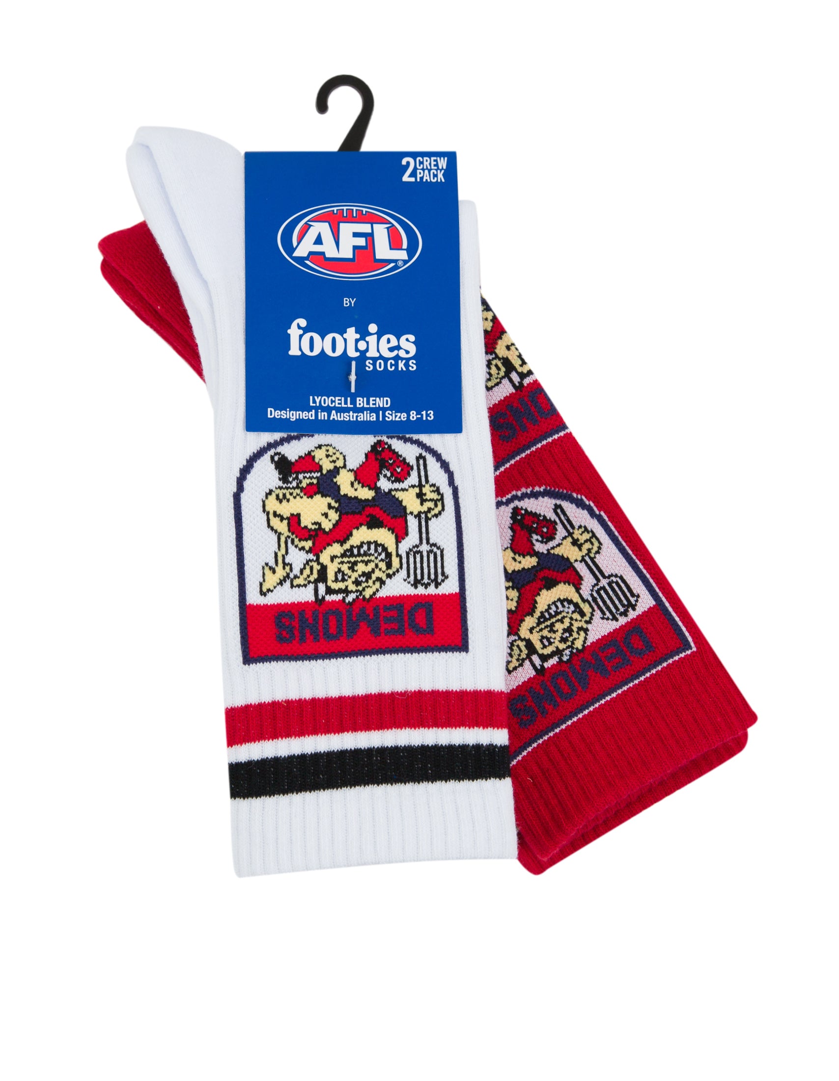 Melbourne Demons Retro Sneaker Sock 2 Pack