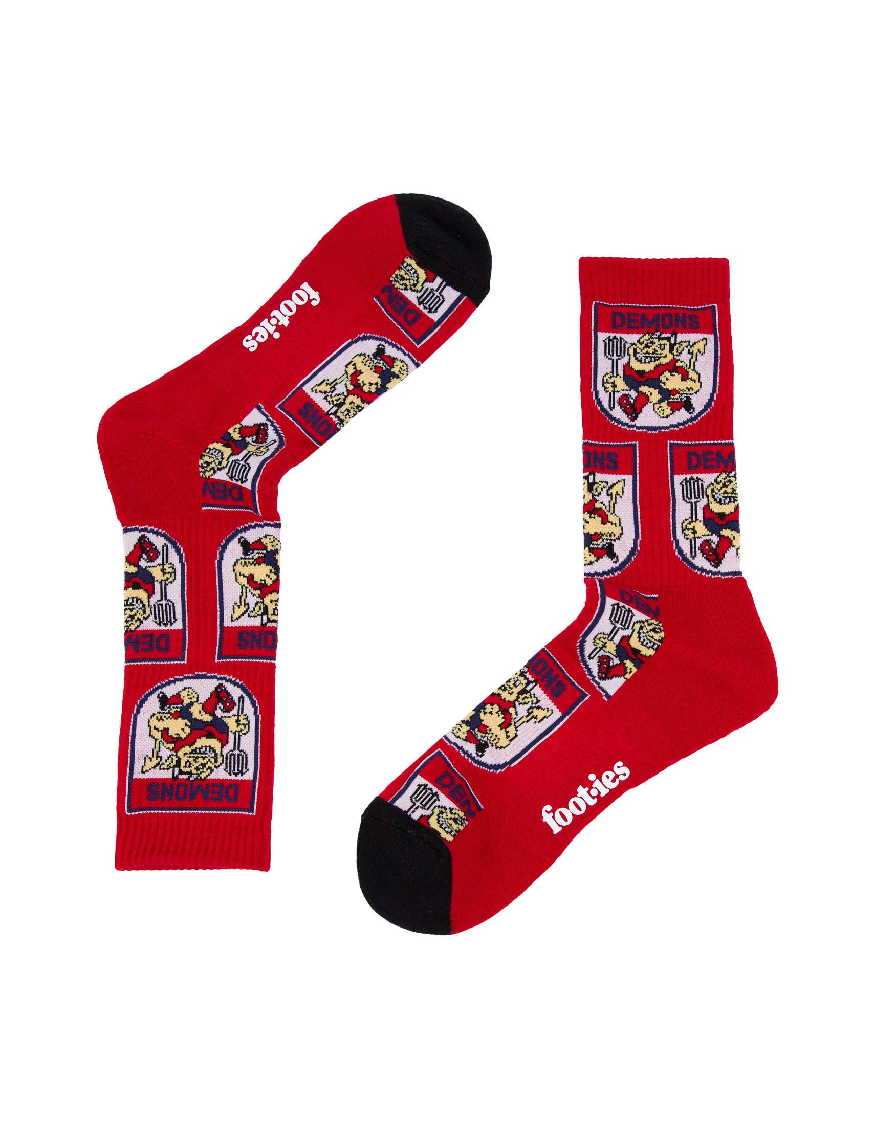 Melbourne Demons Retro Sneaker Sock 2 Pack