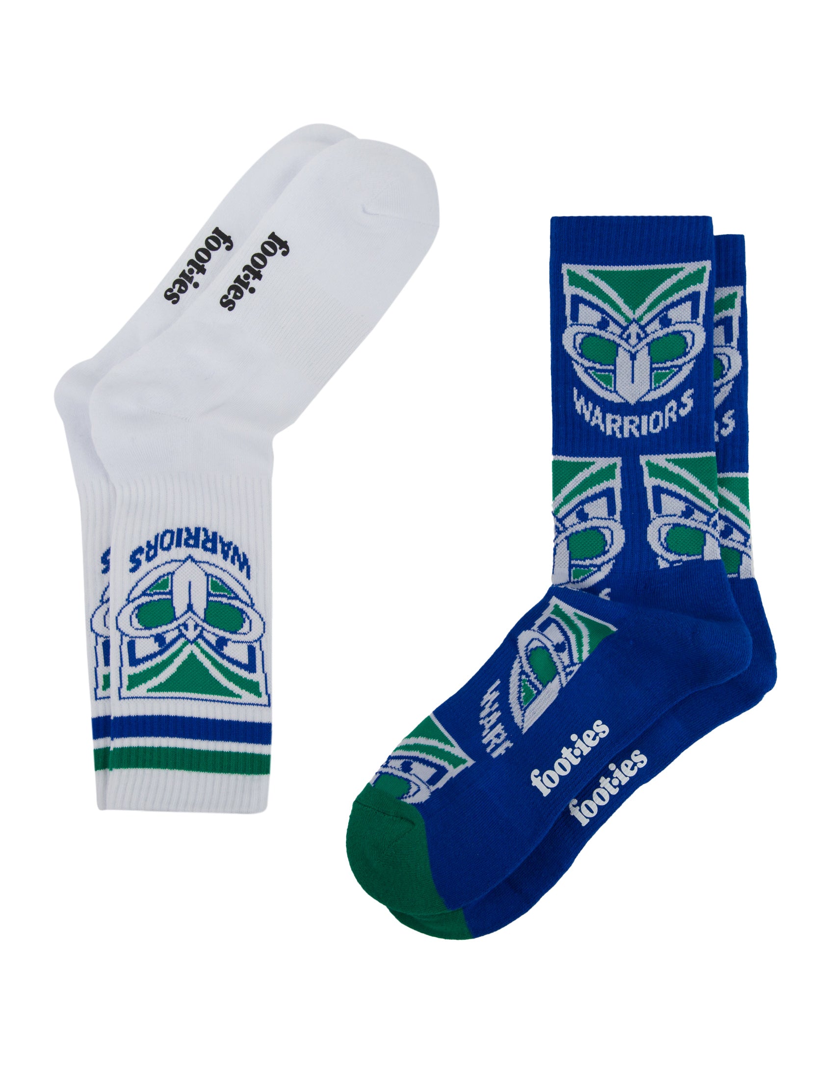 New Zealand Warriors Logo Sneaker Socks 2 Pack