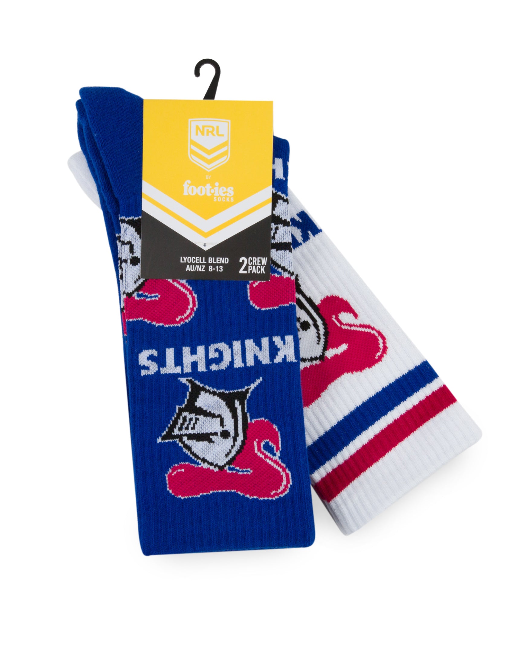 Newcastle Knights Logo Sneaker Socks 2 Pack