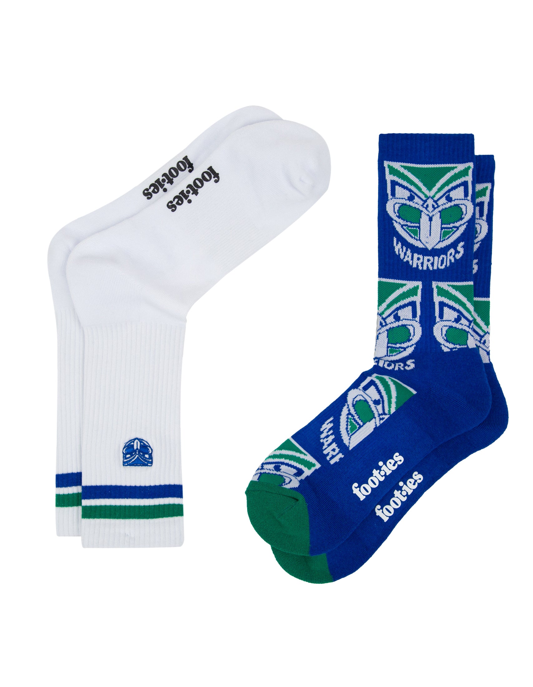 New Zealand Warriors Embroidered Sneaker Socks 2 Pack