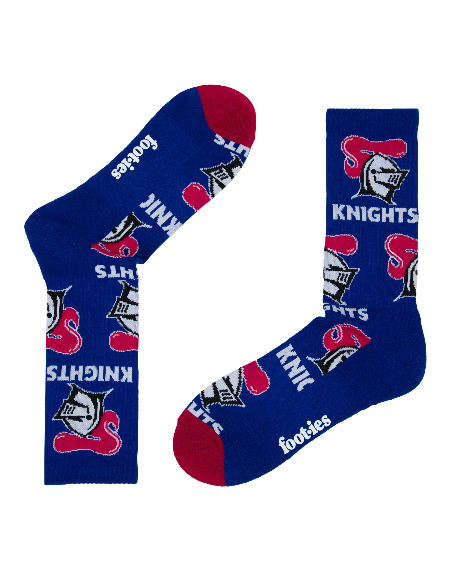 Newcastle Knights Embroidered Sneaker Sock 2 Pack