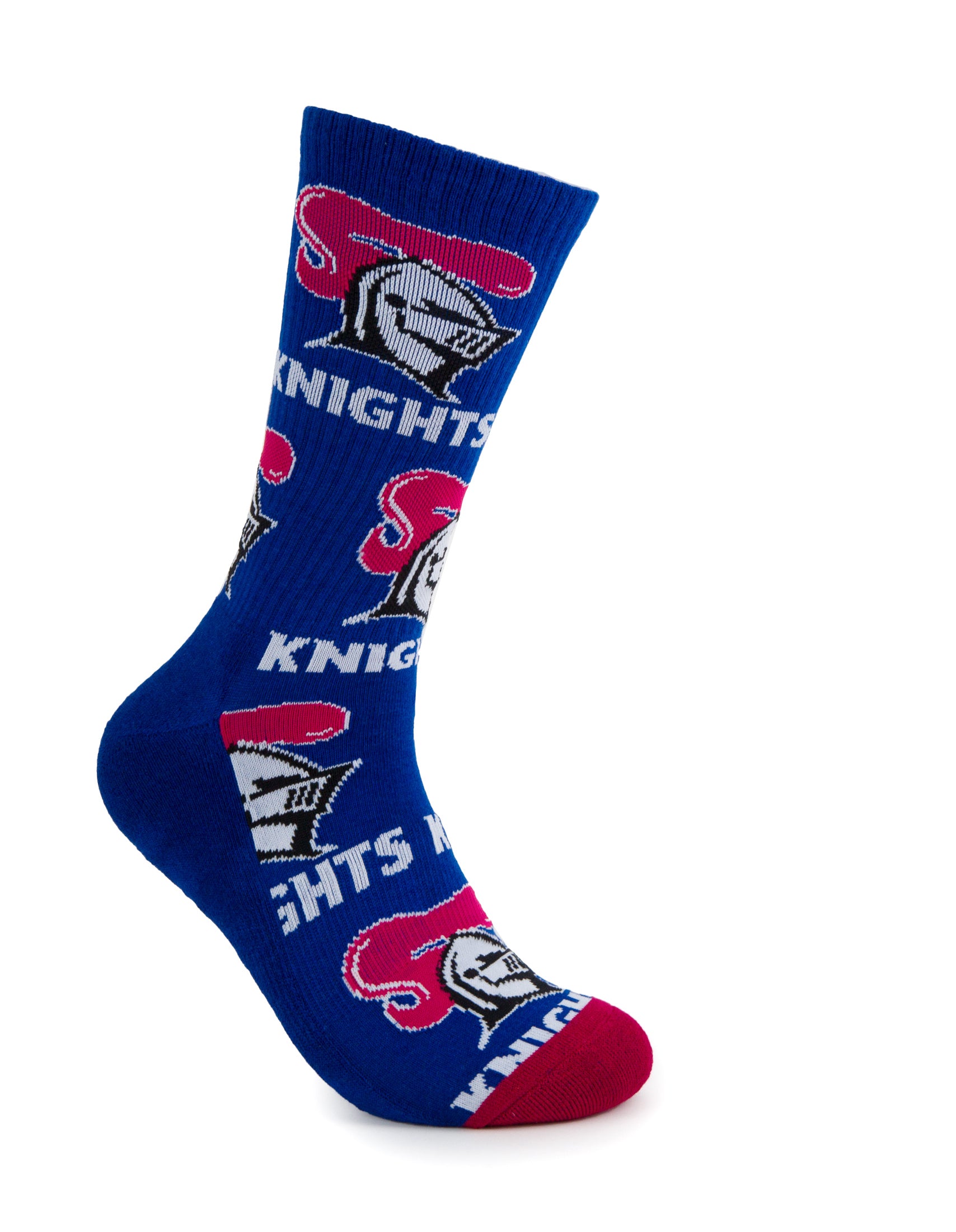 Newcastle Knights Embroidered Sneaker Sock 2 Pack